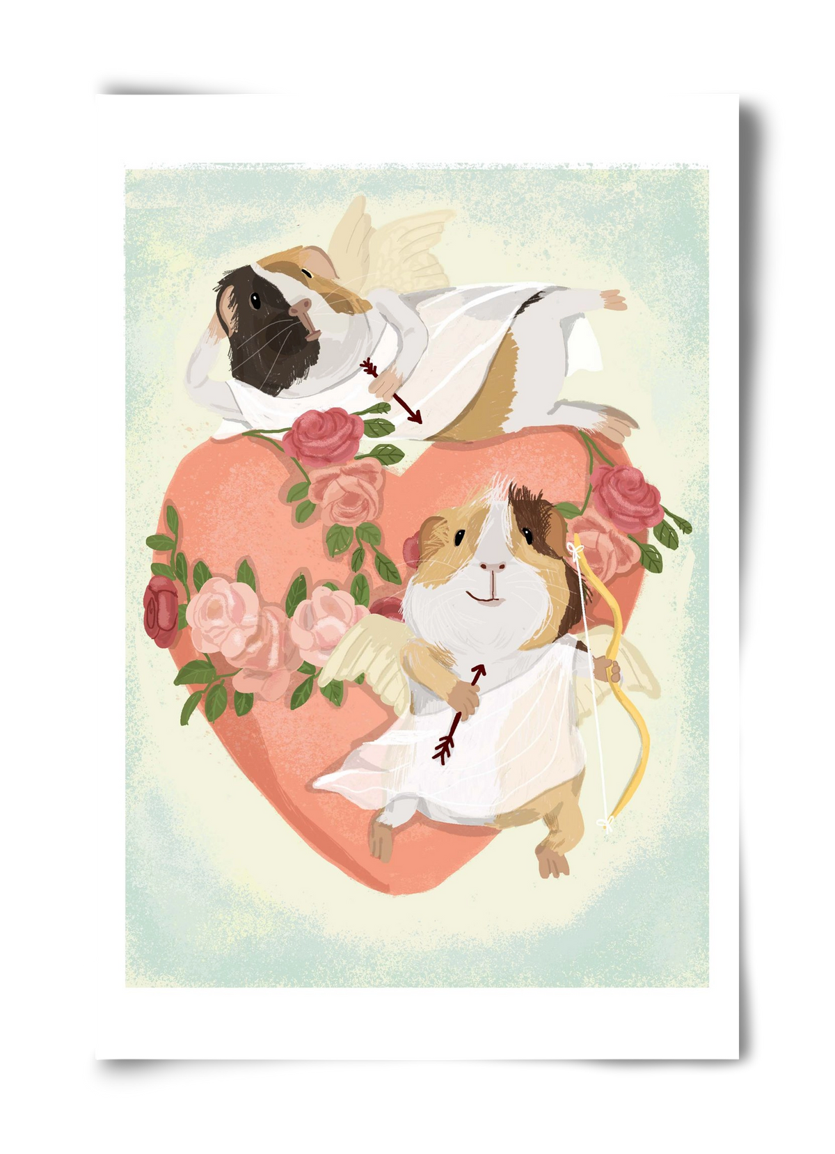 Cupid Guinea Pig Print, 40x60 cm, Keret nélkül