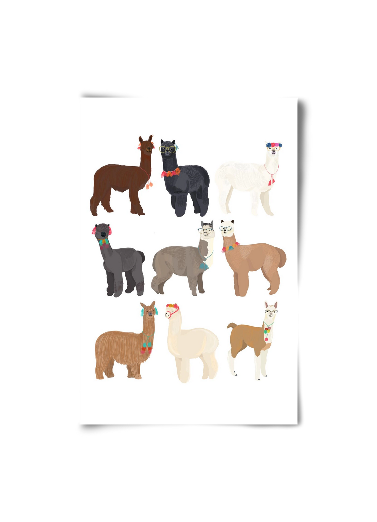 Standin Llama Print, 20x30 cm, Keret nélkül