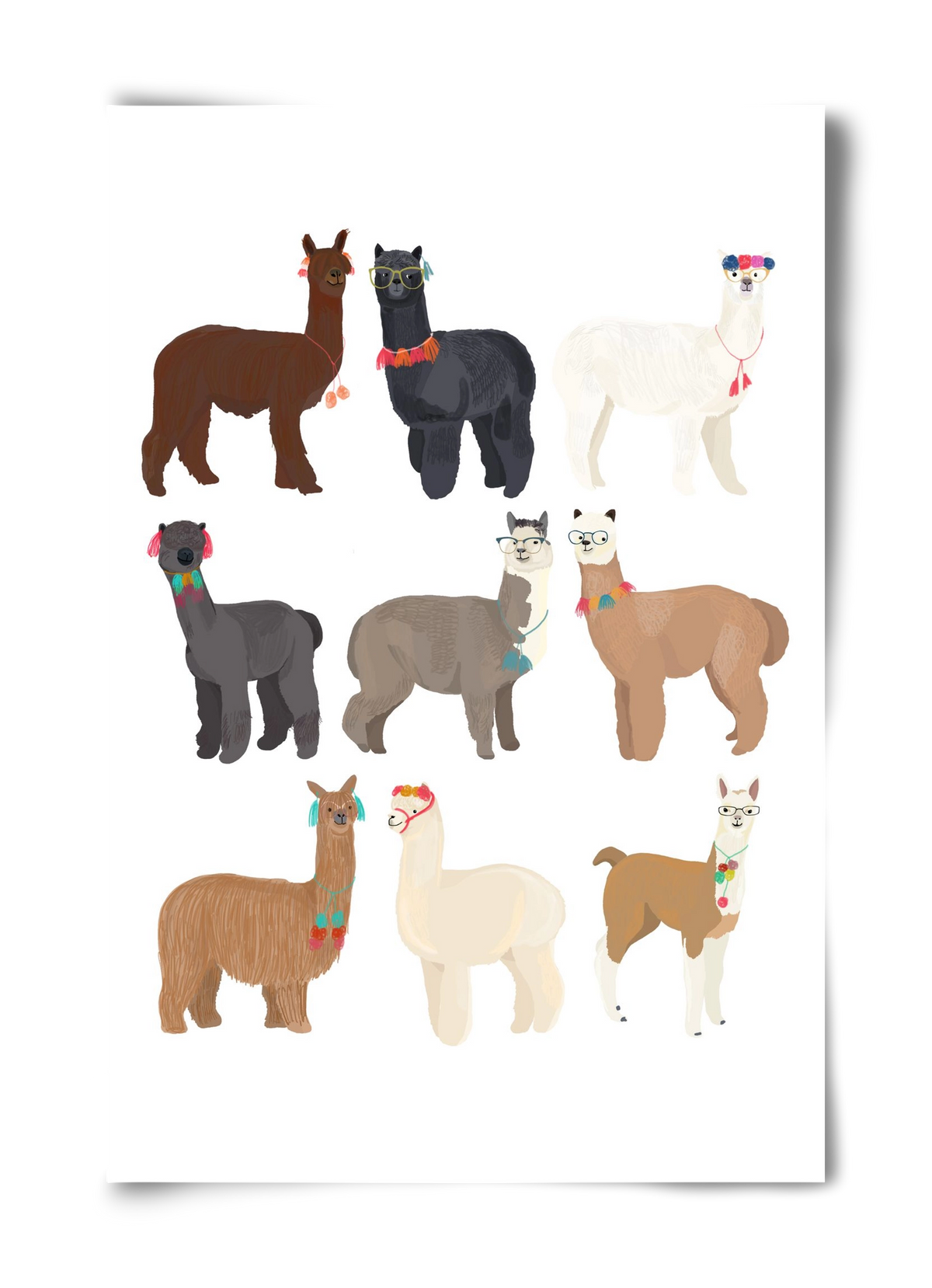 Standin Llama Print, 40x60 cm, Keret nélkül