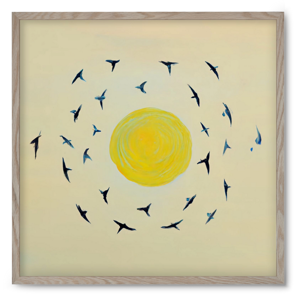 Fly away with me, 50x50 cm (50x50 cm), Tölgy keret