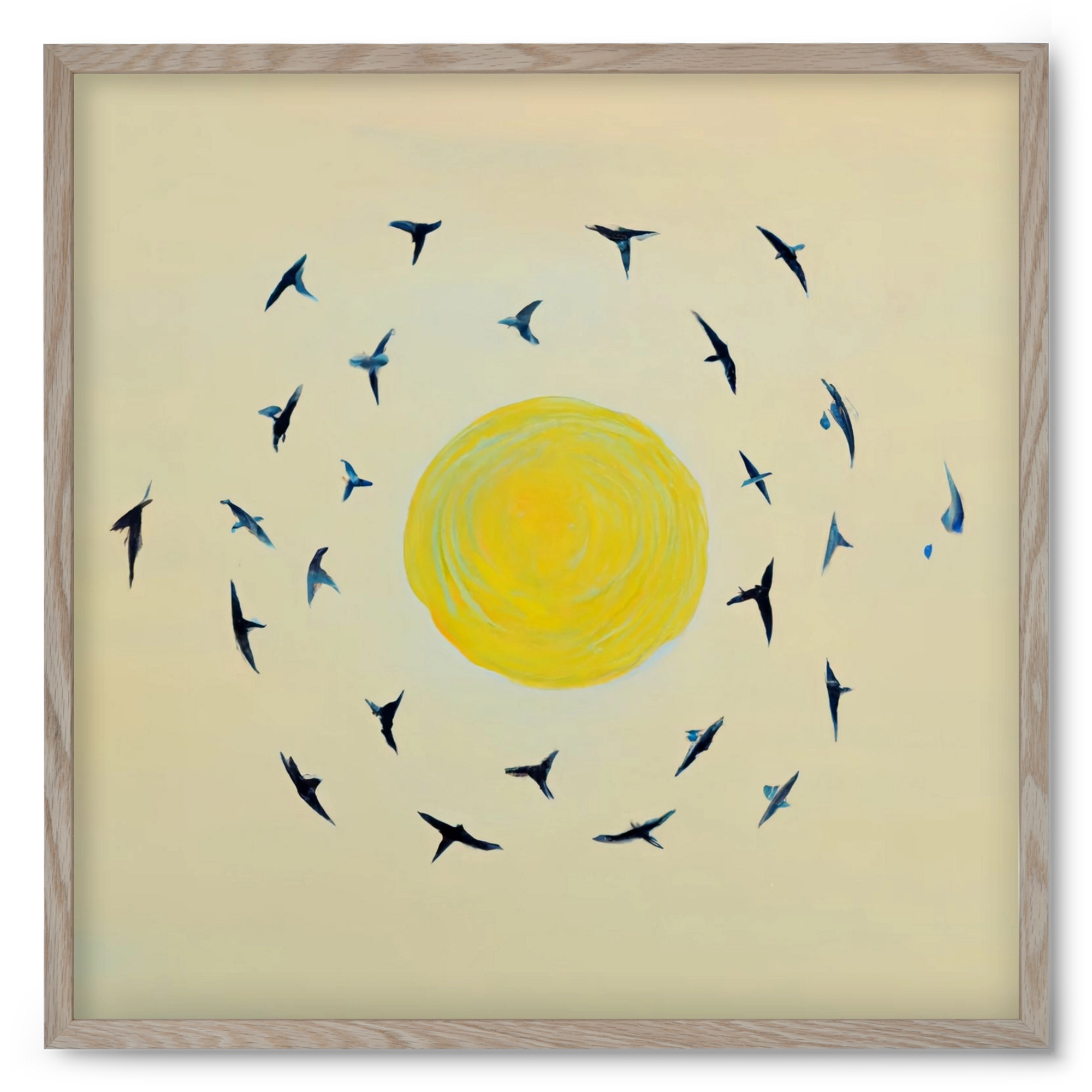 Fly away with me, 50x50 cm (50x50 cm), Tölgy keret