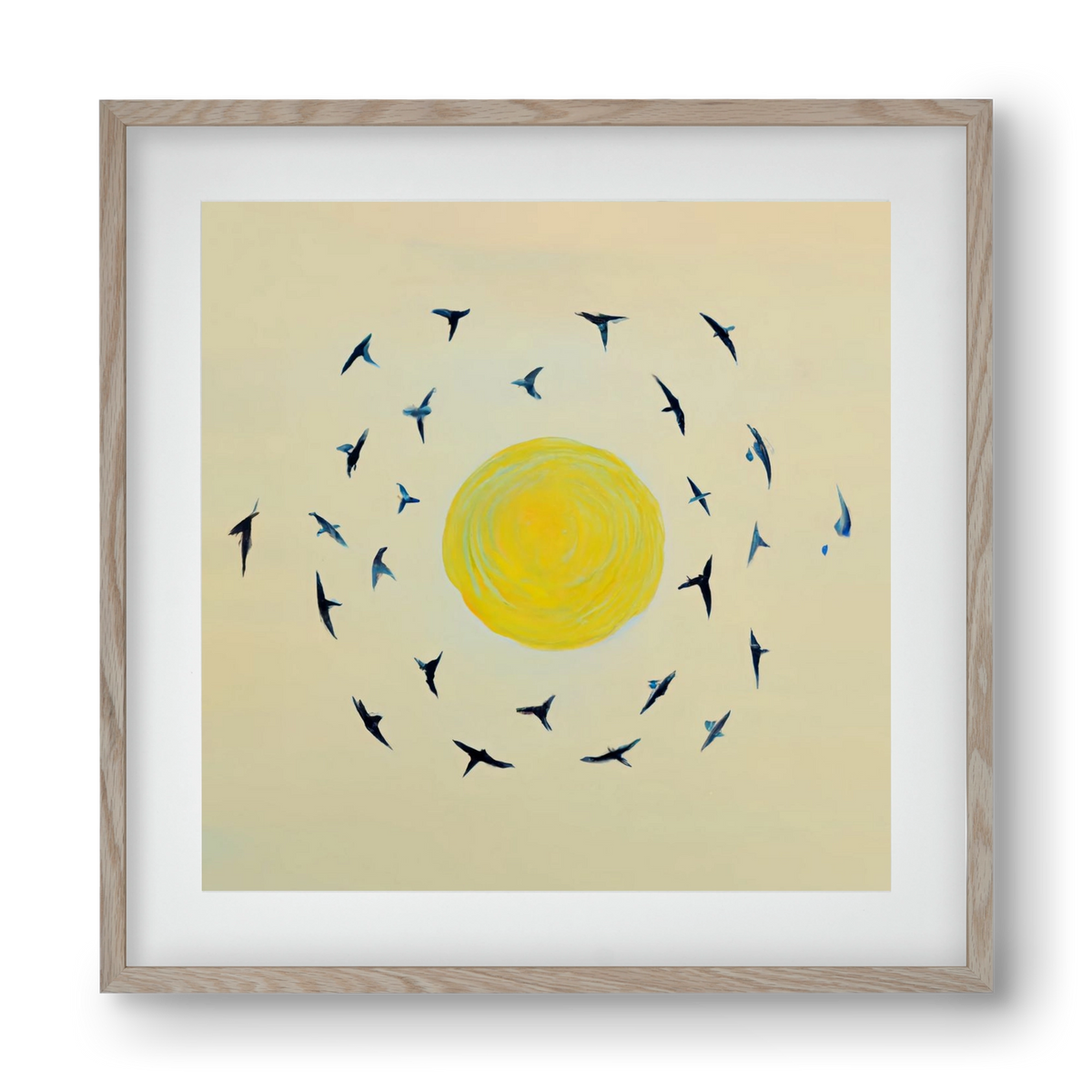 Fly away with me, 40x40 cm (30x30 cm), Tölgy keret, paszpartuval