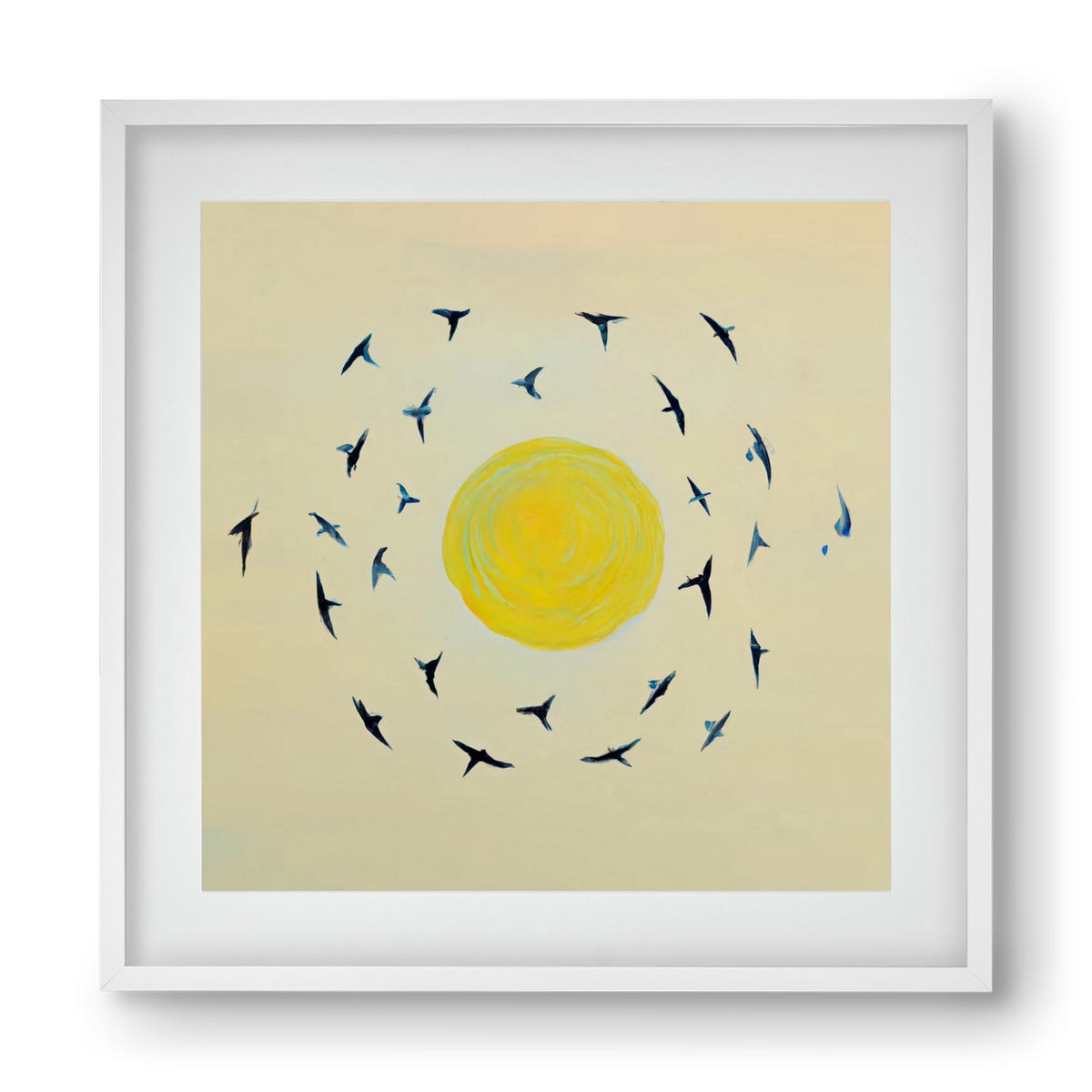Fly away with me, 40x40 cm (30x30 cm), Fehér keret, paszpartuval