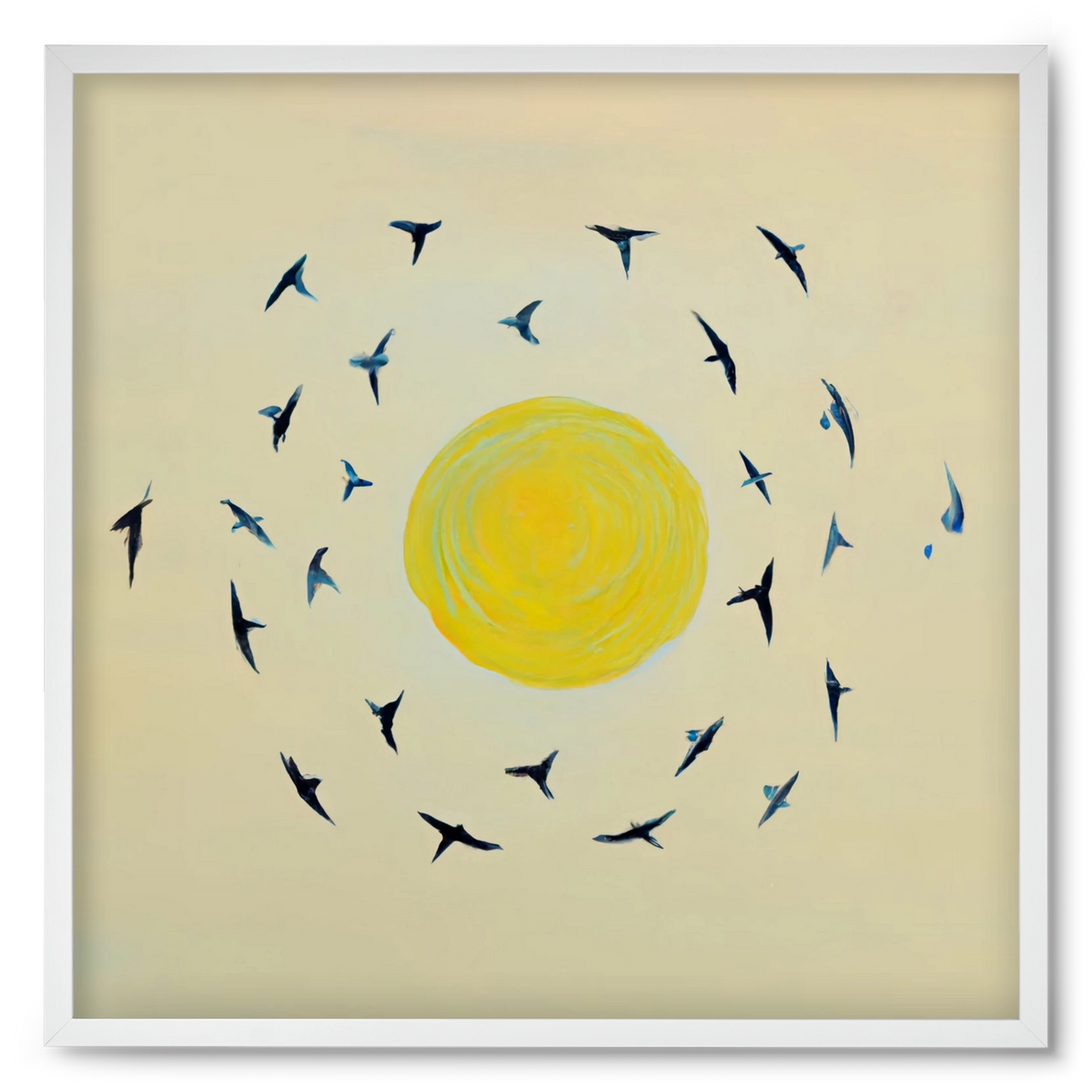 Fly away with me, 50x50 cm (50x50 cm), Fehér keret