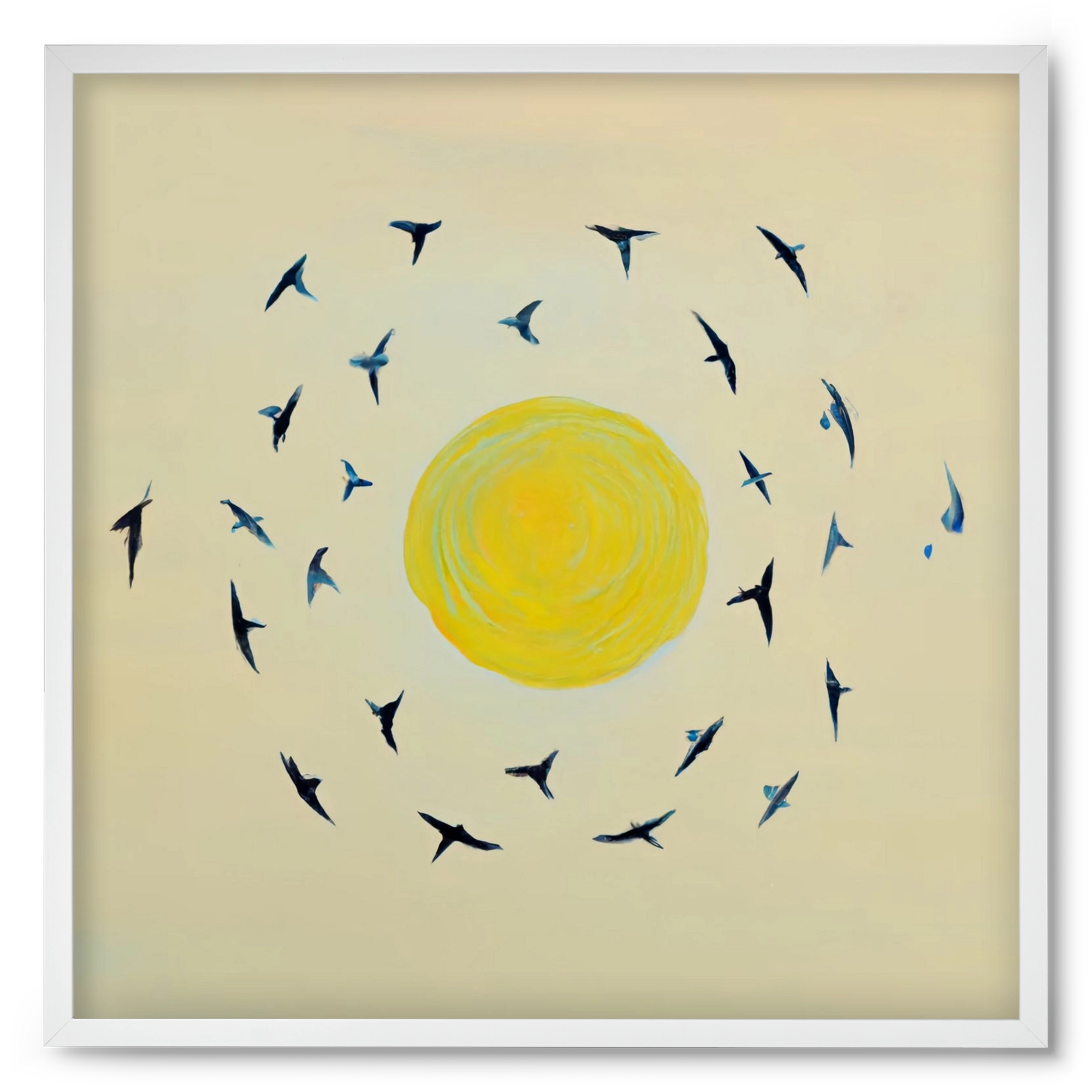 Fly away with me, 50x50 cm (50x50 cm), Fehér keret