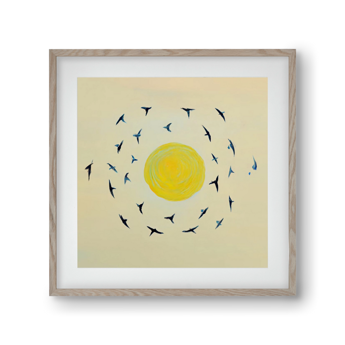 Fly away with me, 30x30 cm (20x20 cm), Tölgy keret, paszpartuval