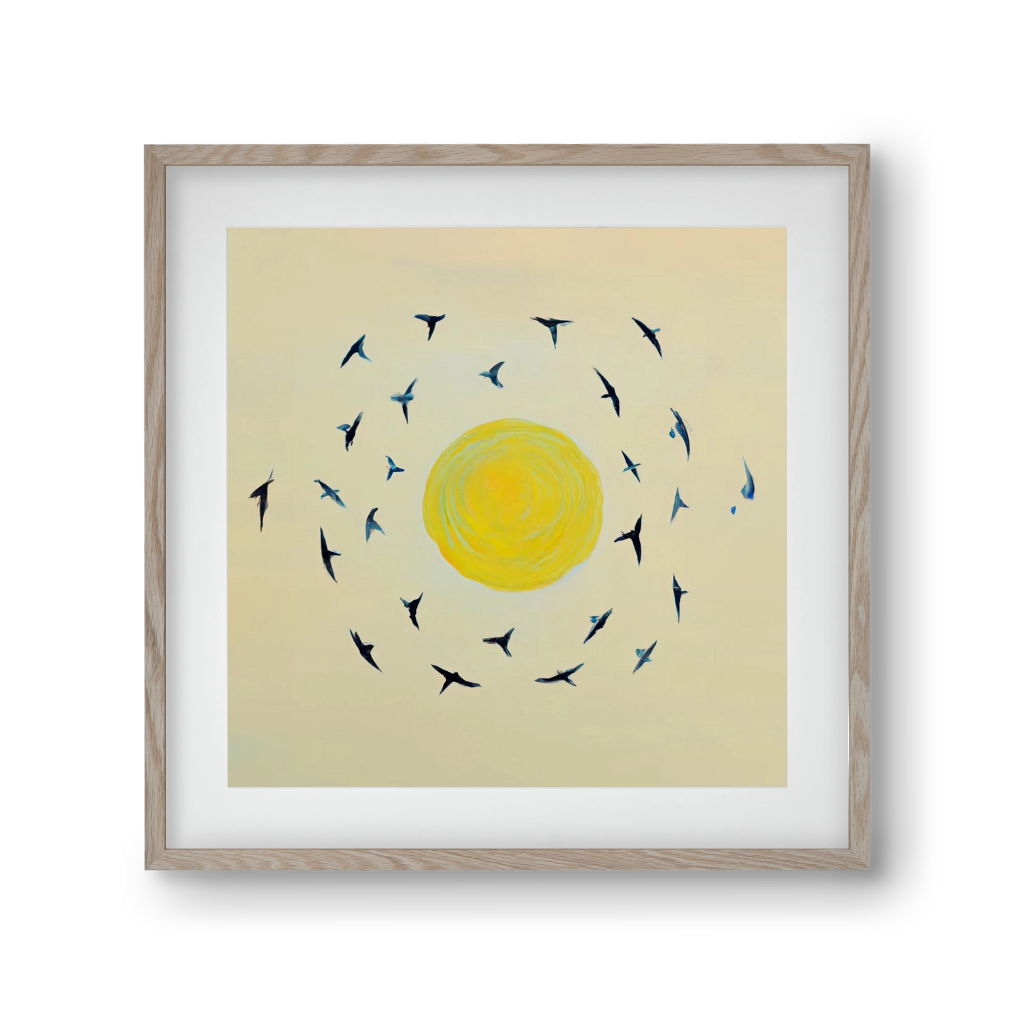 Fly away with me, 30x30 cm (20x20 cm), Tölgy keret, paszpartuval