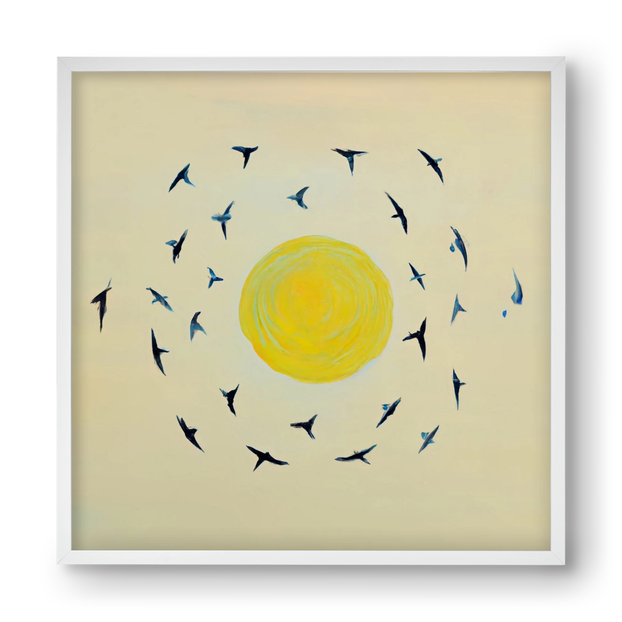 Fly away with me, 40x40 cm (40x40 cm), Fehér keret