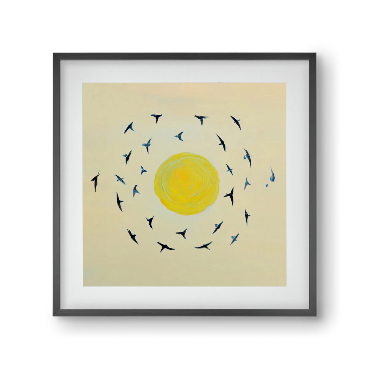 Fly away with me, 30x30 cm (20x20 cm), Fekete keret, paszpartuval