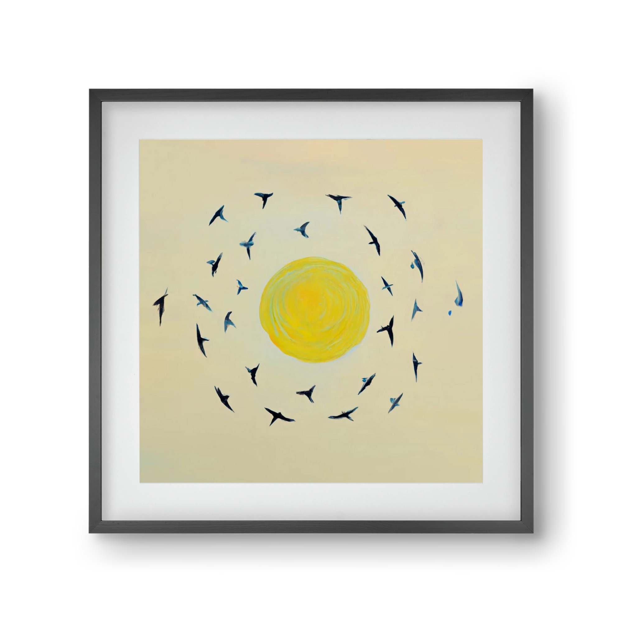 Fly away with me, 30x30 cm (20x20 cm), Fekete keret, paszpartuval