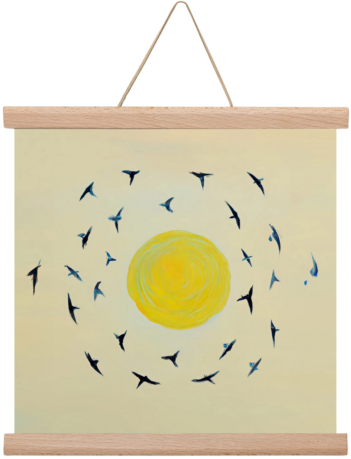 Fly away with me, 30x30 cm (30x30 cm), Tölgy akasztó