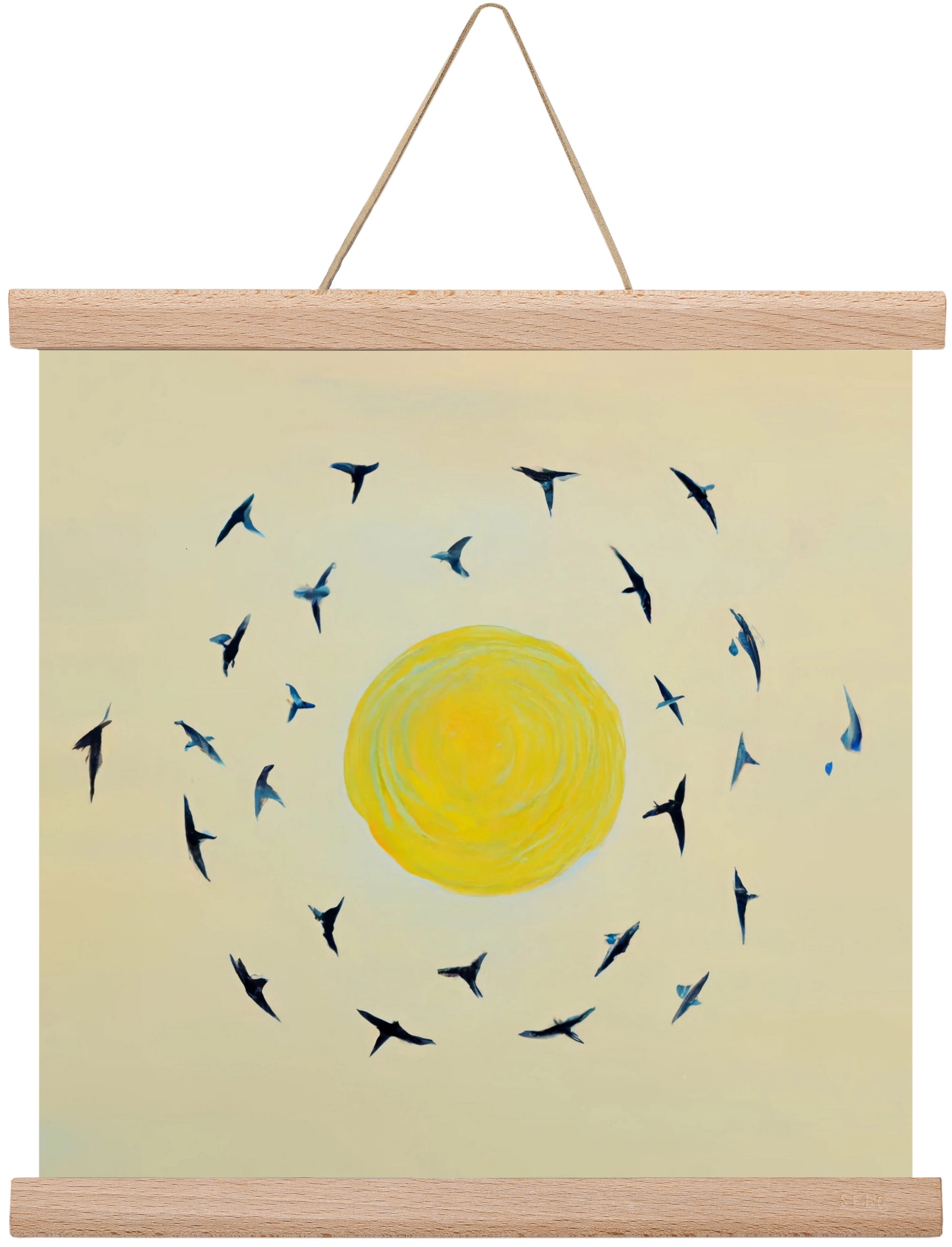 Fly away with me, 30x30 cm (30x30 cm), Tölgy akasztó