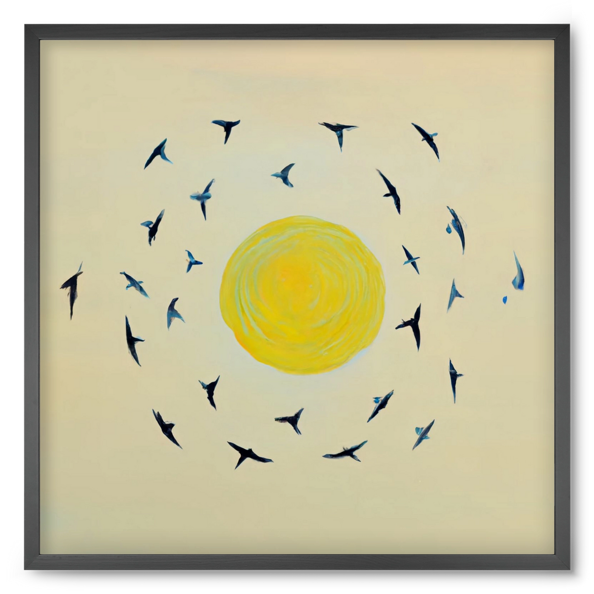 Fly away with me, 50x50 cm (50x50 cm), Fekete keret