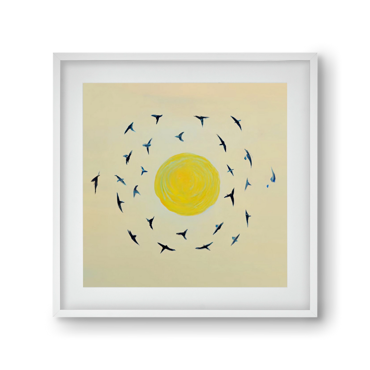 Fly away with me, 30x30 cm (20x20 cm), Fehér keret, paszpartuval