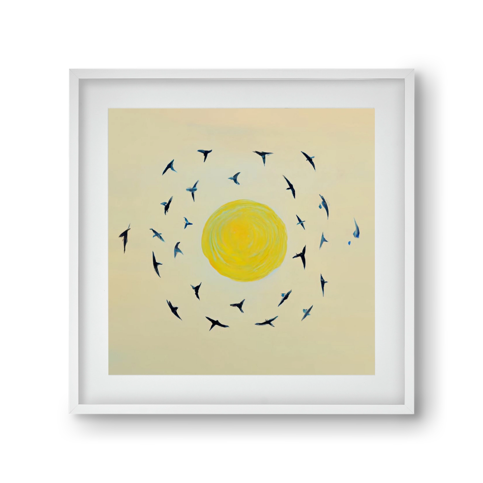 Fly away with me, 30x30 cm (20x20 cm), Fehér keret, paszpartuval