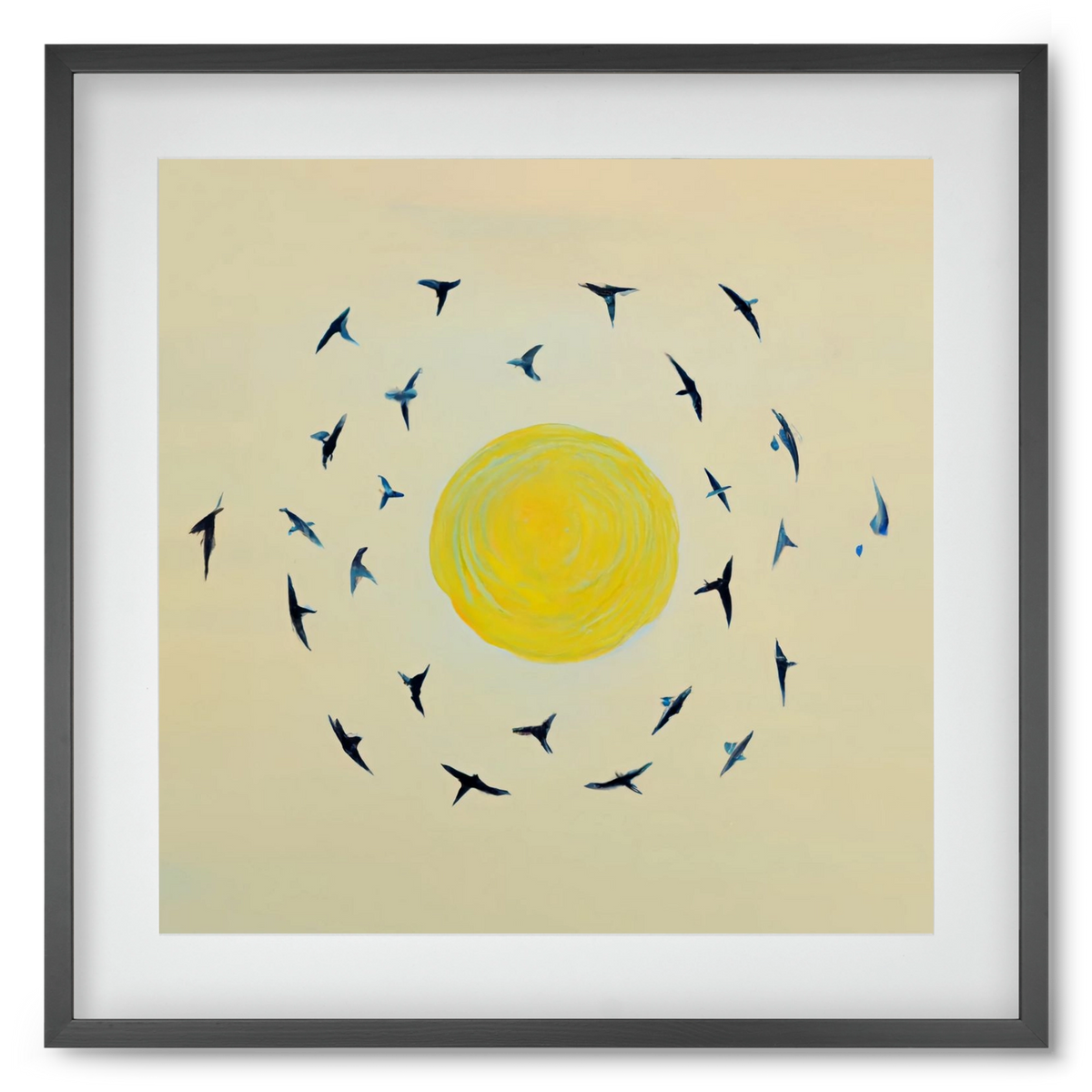 Fly away with me, 50x50 cm (40x40 cm), Fekete keret, paszpartuval