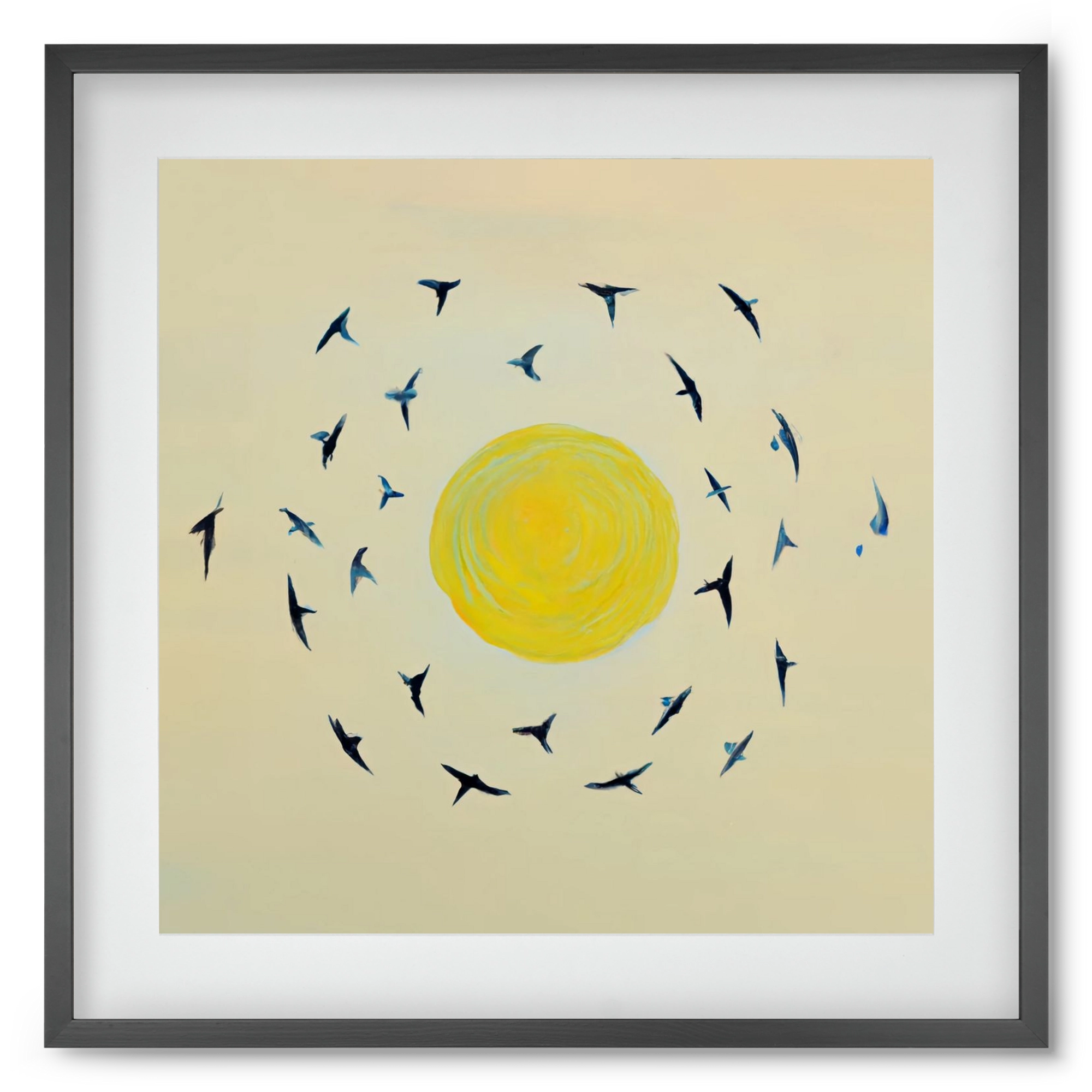 Fly away with me, 50x50 cm (40x40 cm), Fekete keret, paszpartuval