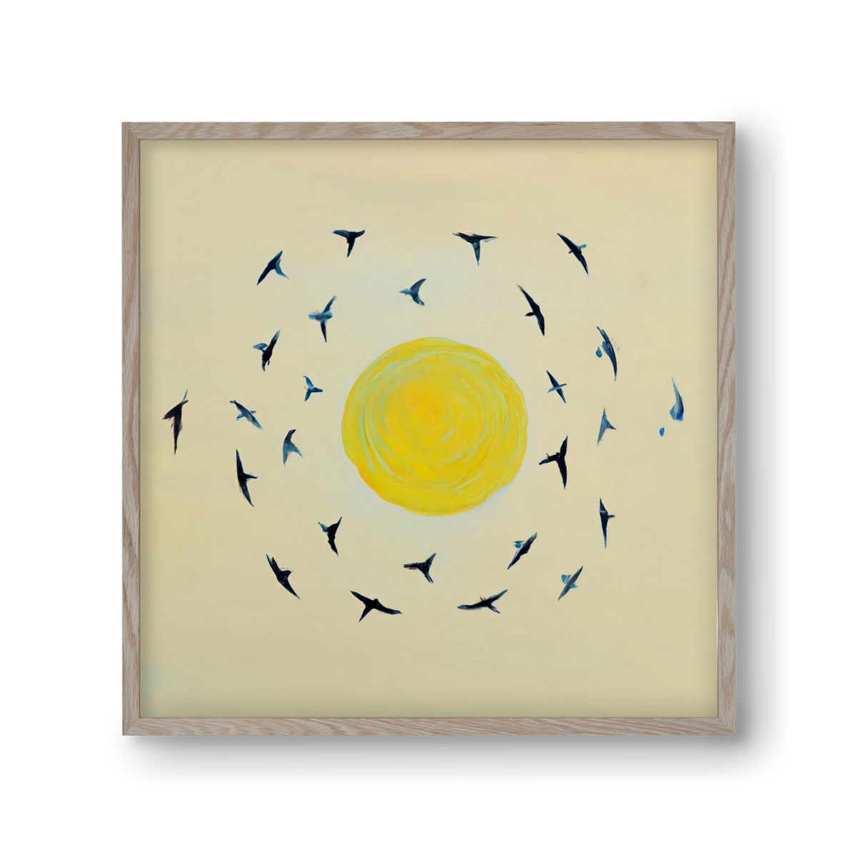 Fly away with me, 30x30 cm (30x30 cm), Tölgy keret