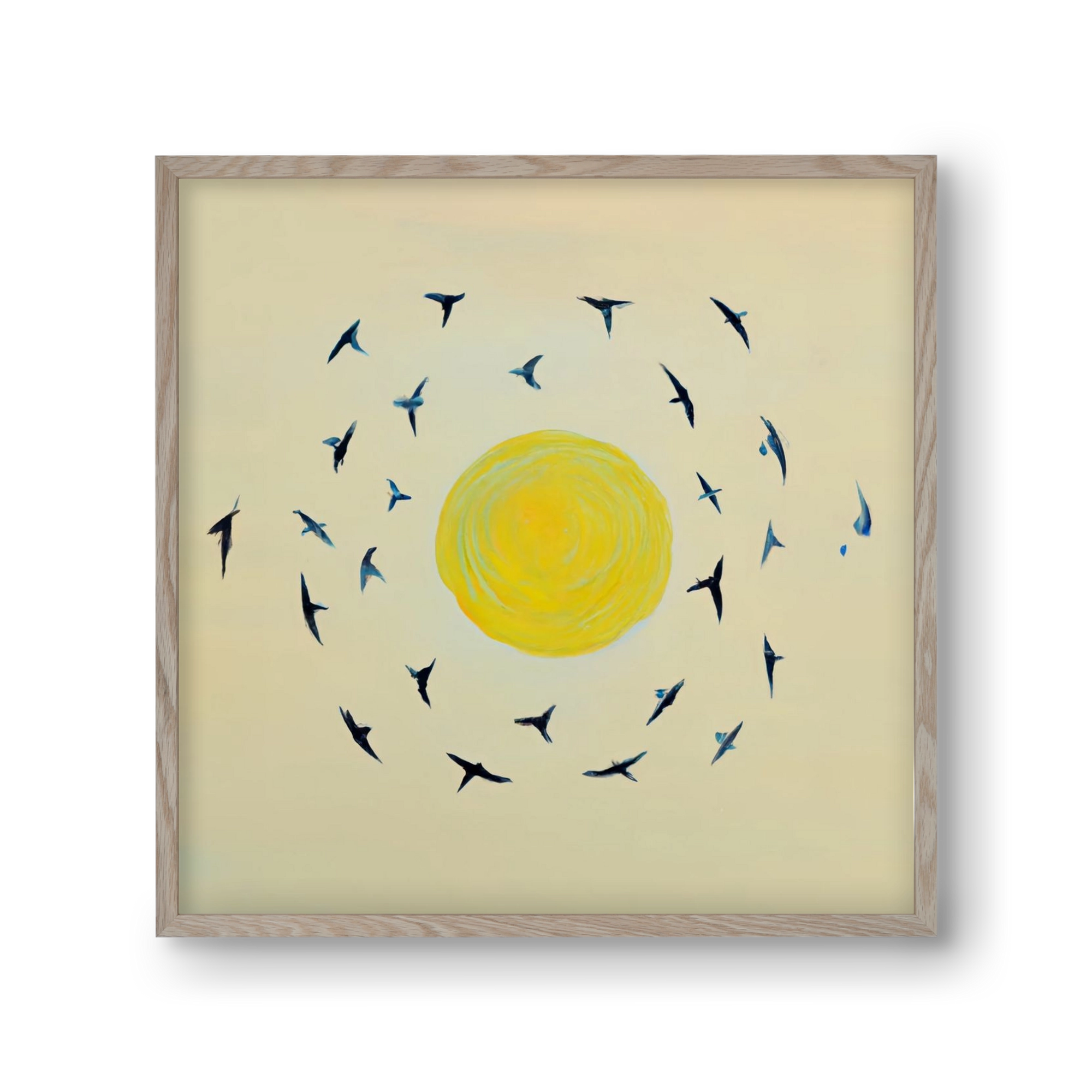 Fly away with me, 30x30 cm (30x30 cm), Tölgy keret