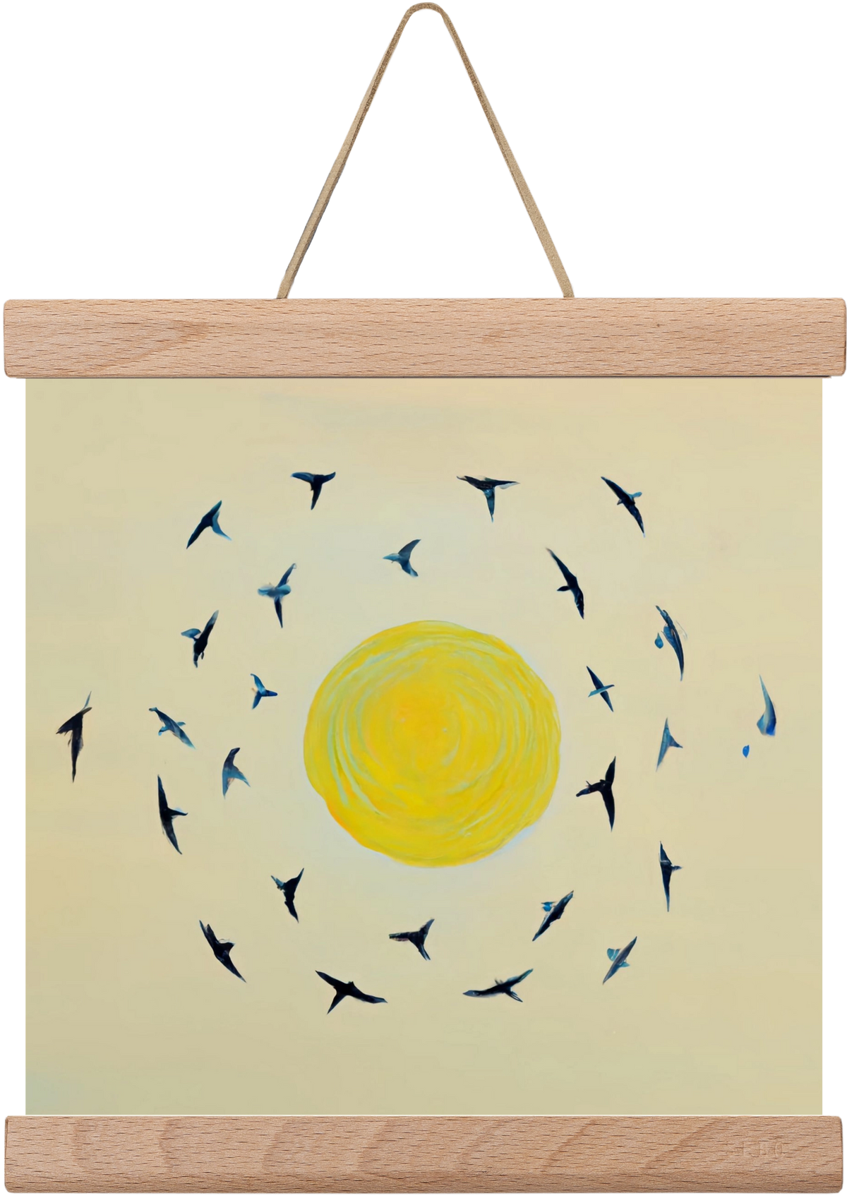 Fly away with me, 20x20 cm (20x20 cm), Tölgy akasztó