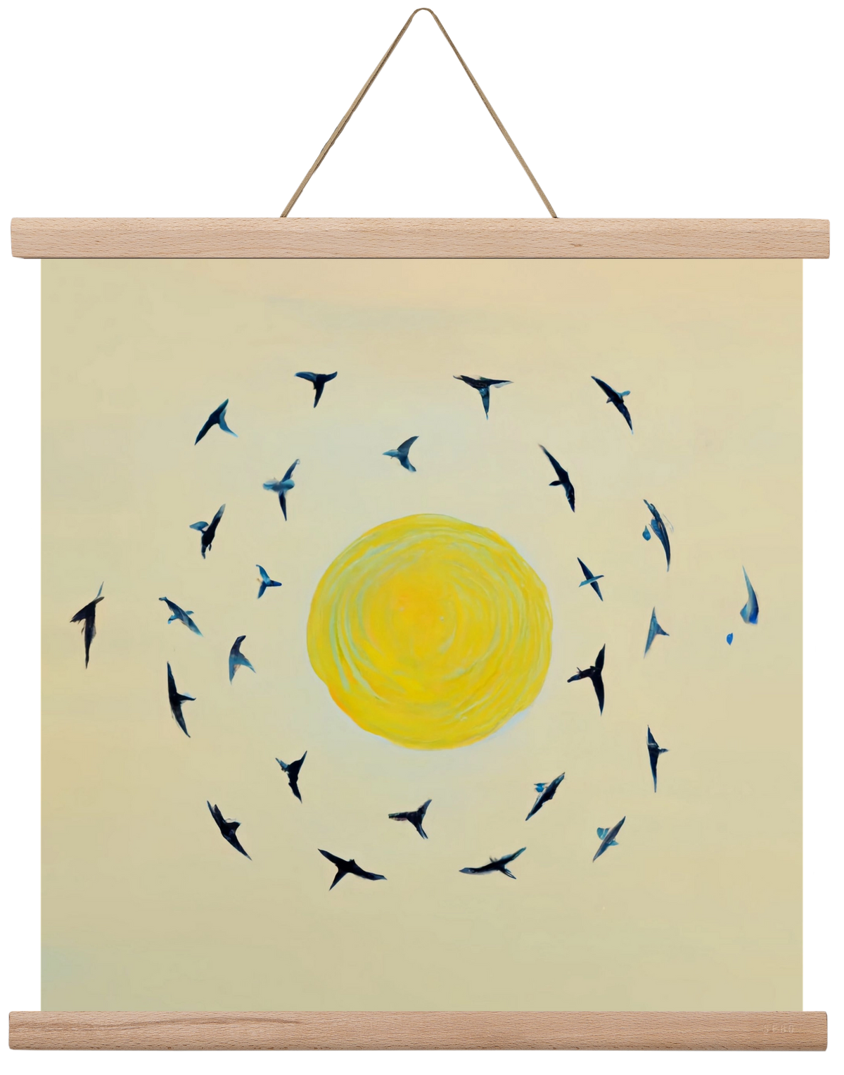 Fly away with me, 40x40 cm (40x40 cm), Tölgy akasztó