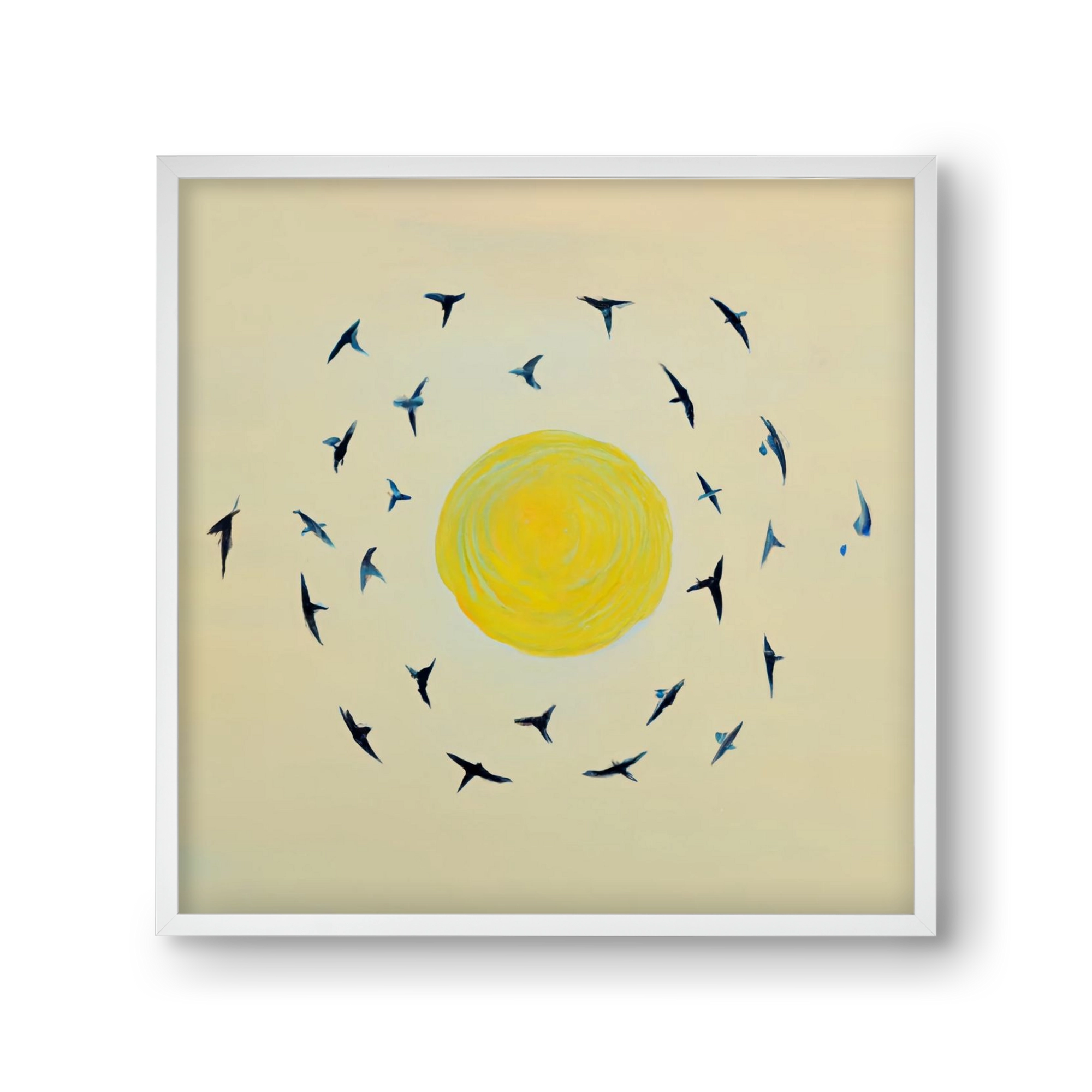 Fly away with me, 30x30 cm (30x30 cm), Fehér keret