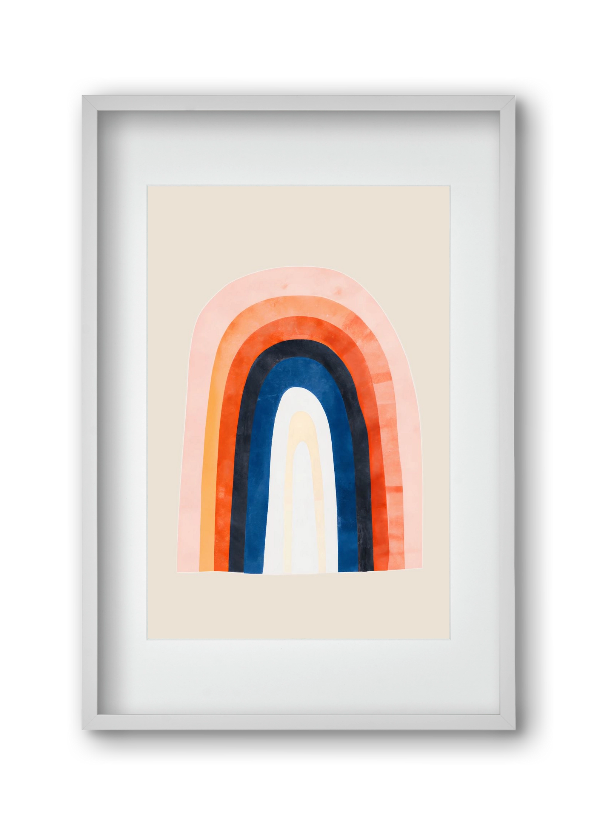 Over the rainbow, 30x45 cm (20x30 cm), Fehér keret, paszpartuval