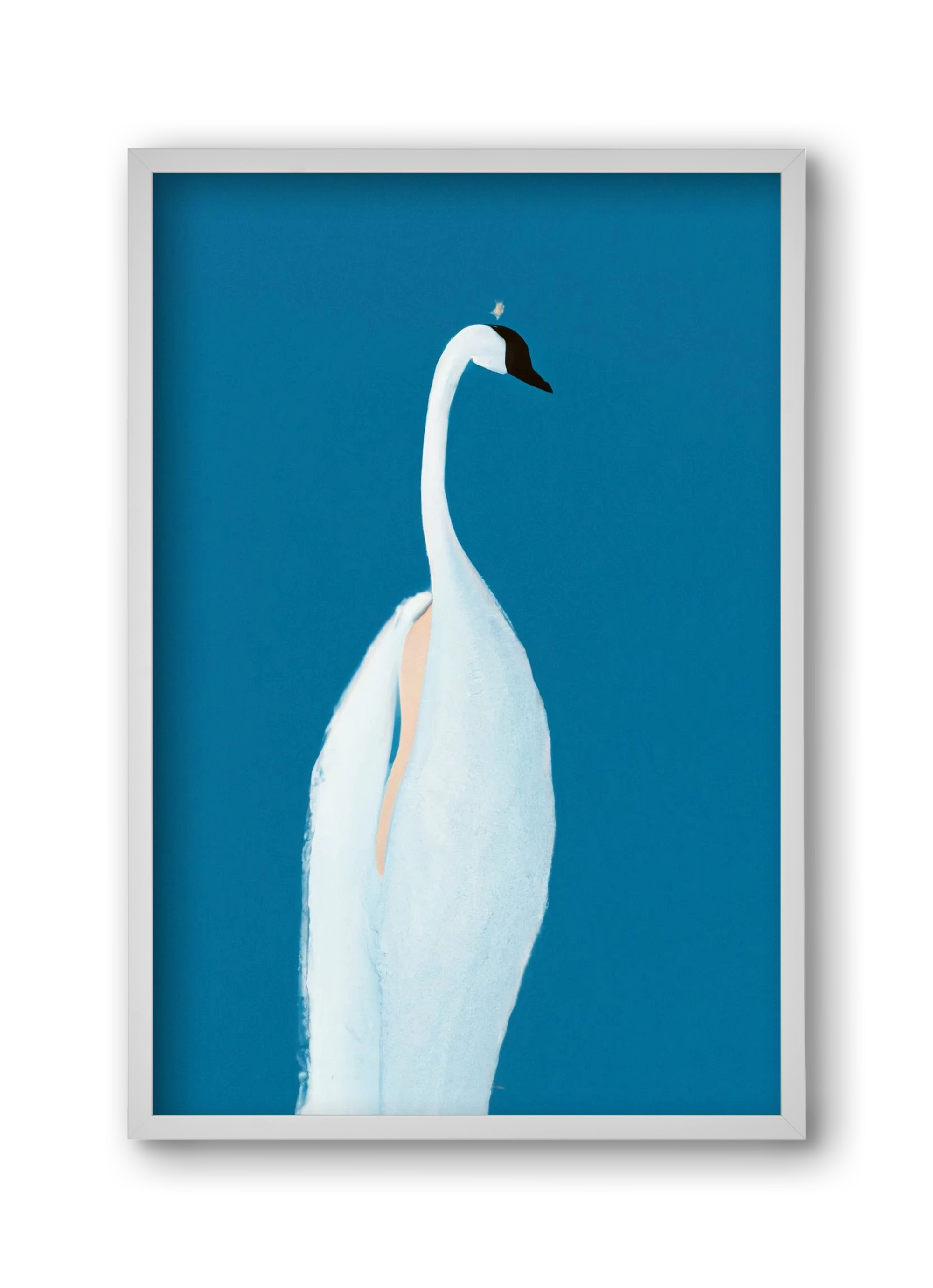 Swan maybe, 30x45 cm (30x45 cm), Fehér keret
