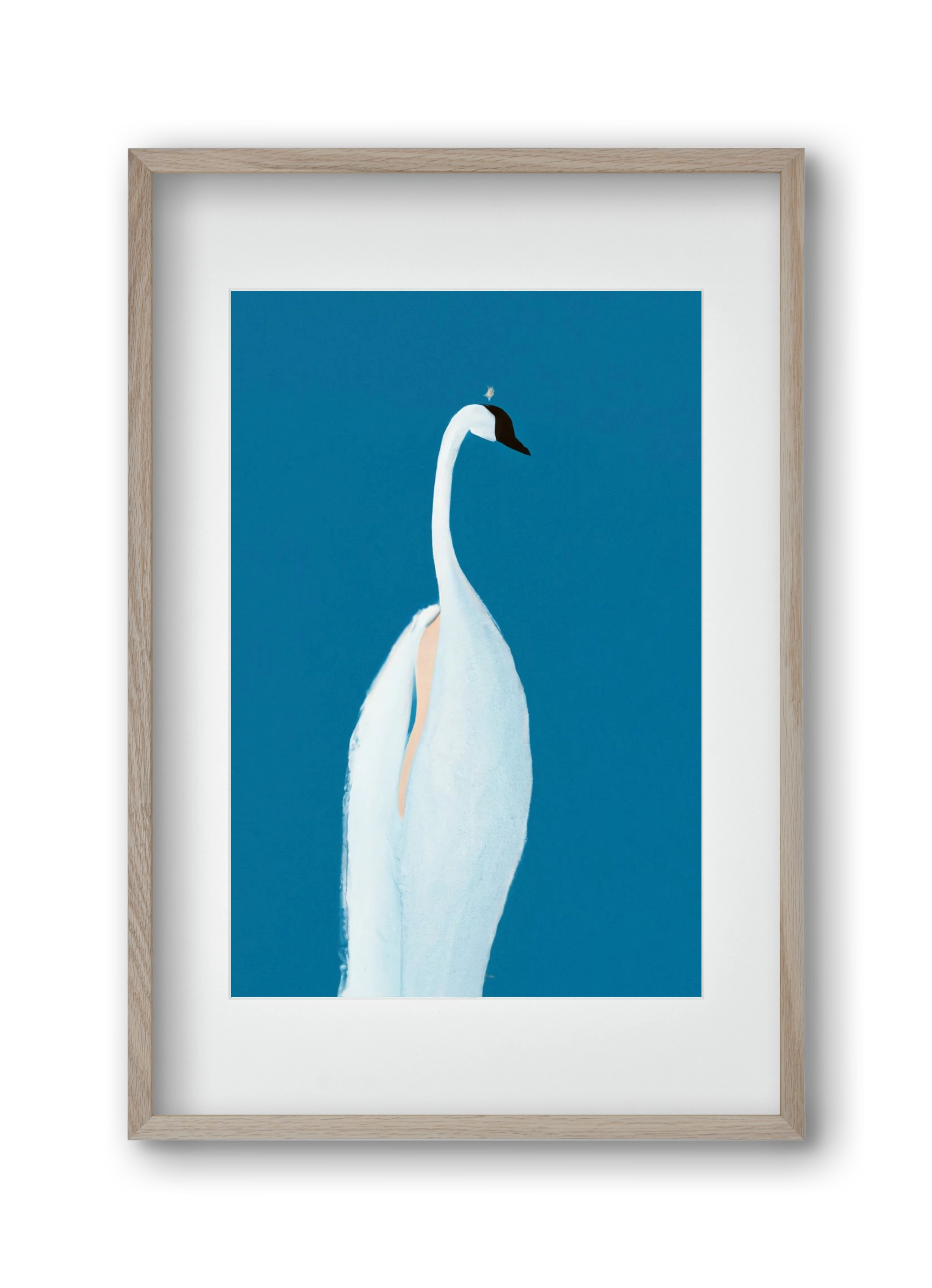 Swan maybe, 30x45 cm (20x30 cm), Tölgy keret, paszpartuval
