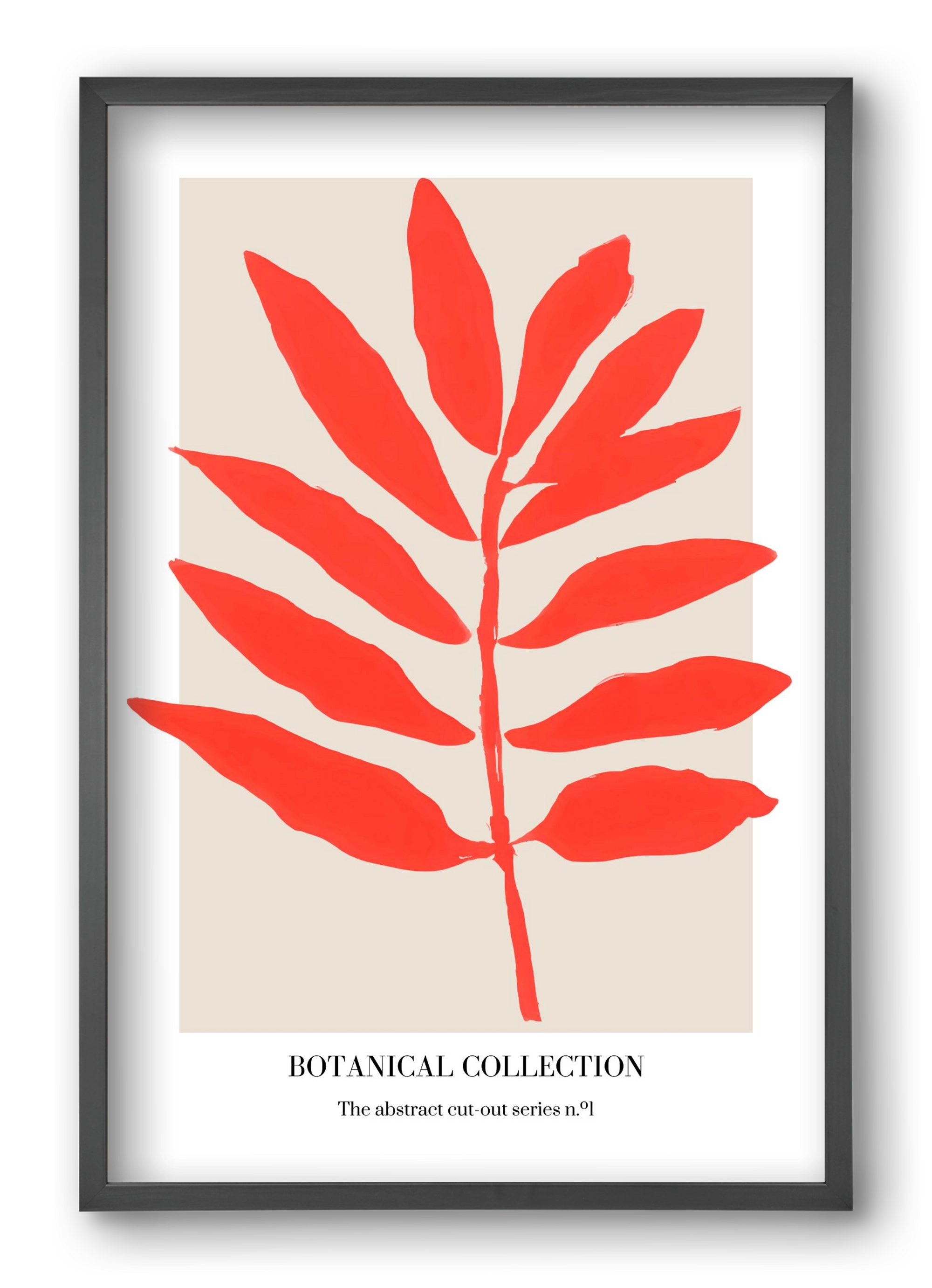Botanical collection 1, 40x60 cm (40x60 cm), Fekete keret