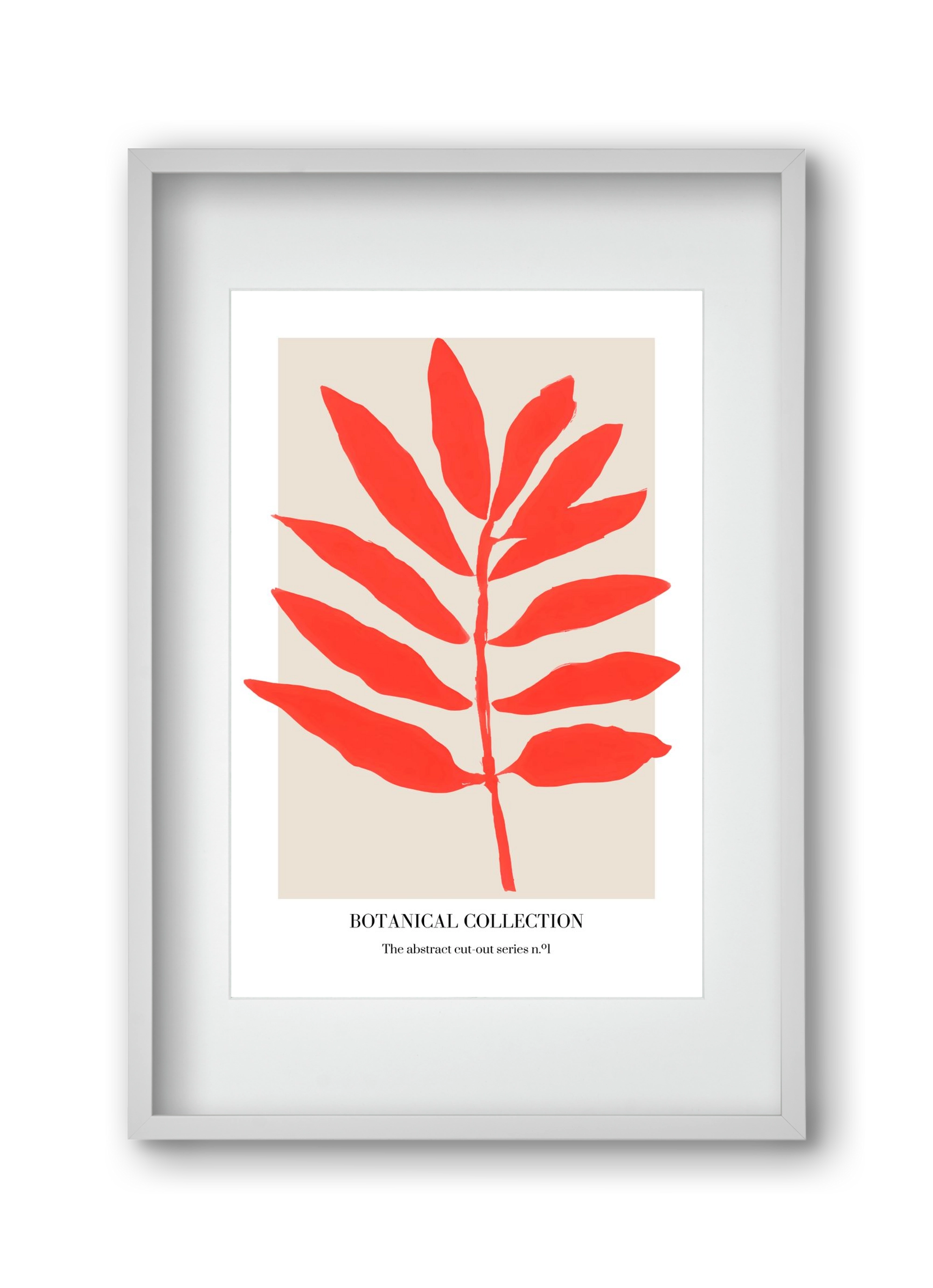 Botanical collection 1, 30x45 cm (20x30 cm), Fehér keret, paszpartuval