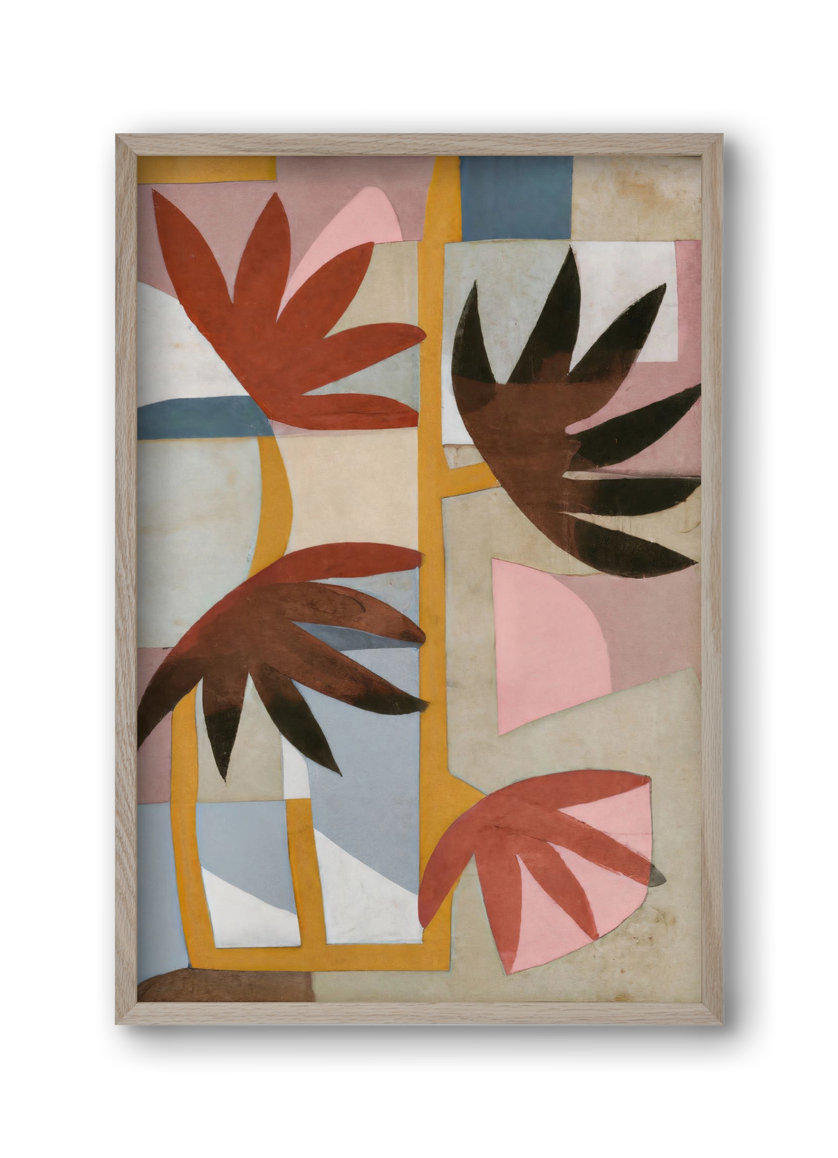 Flower safari, 30x45 cm (30x45 cm), Tölgy keret