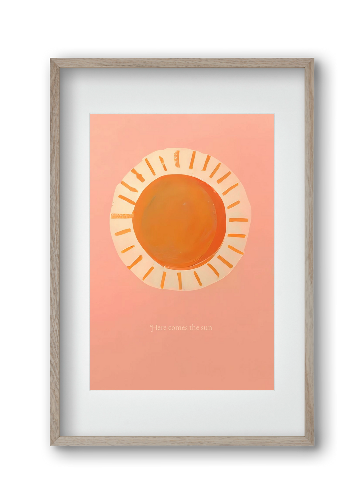 Here comes the sun, 30x45 cm (20x30 cm), Tölgy keret, paszpartuval