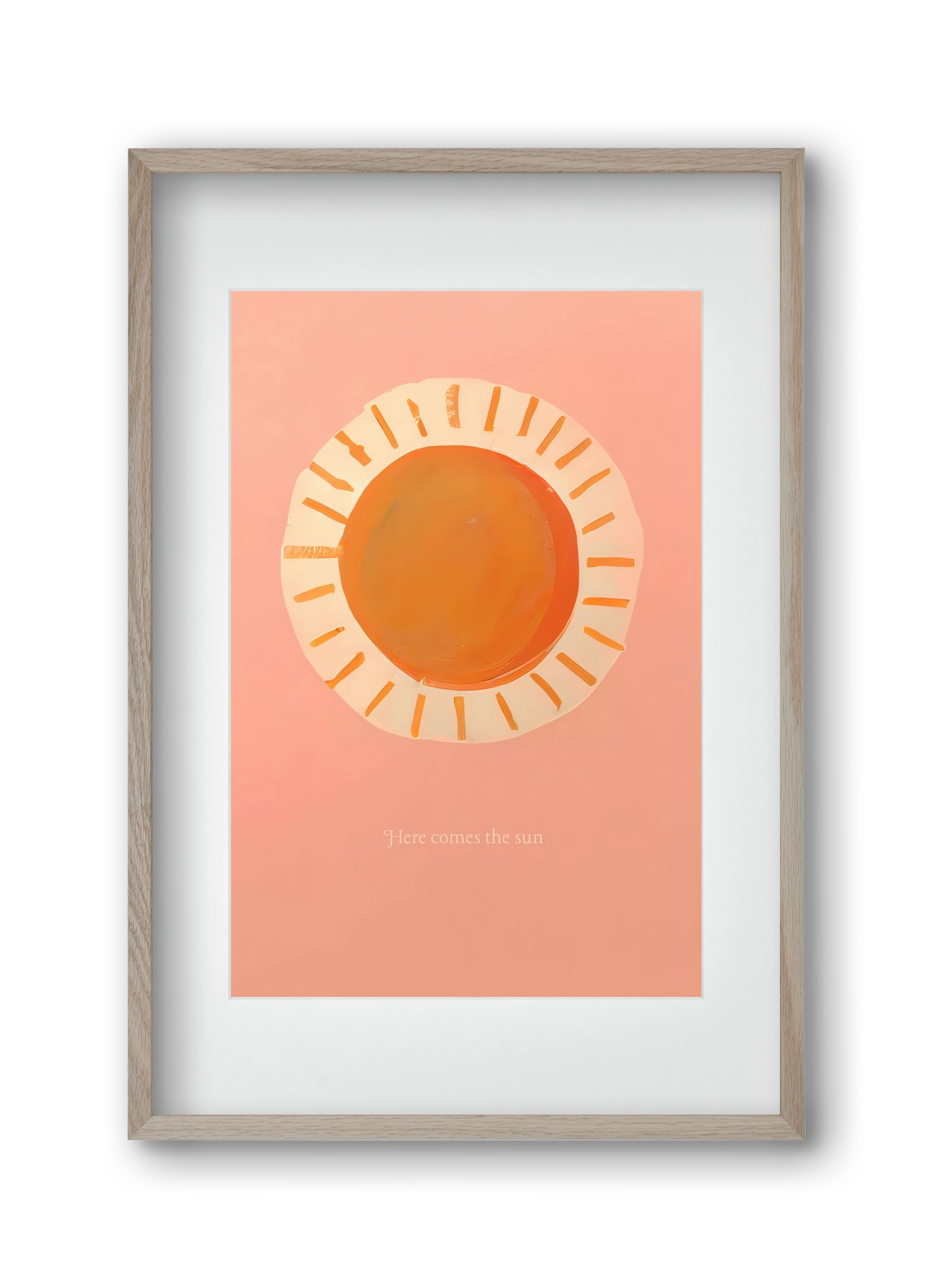 Here comes the sun, 30x45 cm (20x30 cm), Tölgy keret, paszpartuval
