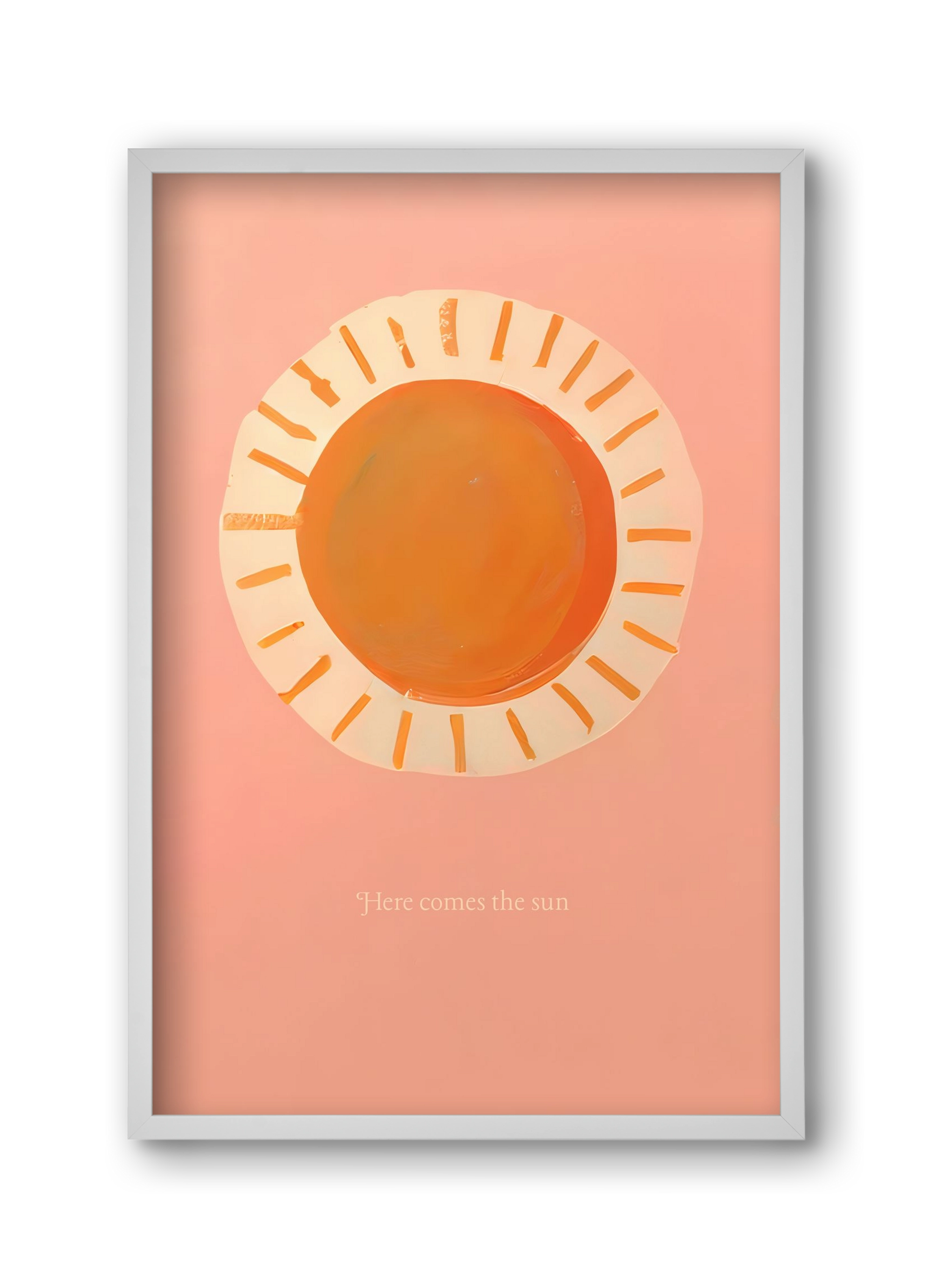 Here comes the sun, 30x45 cm (30x45 cm), Fehér keret