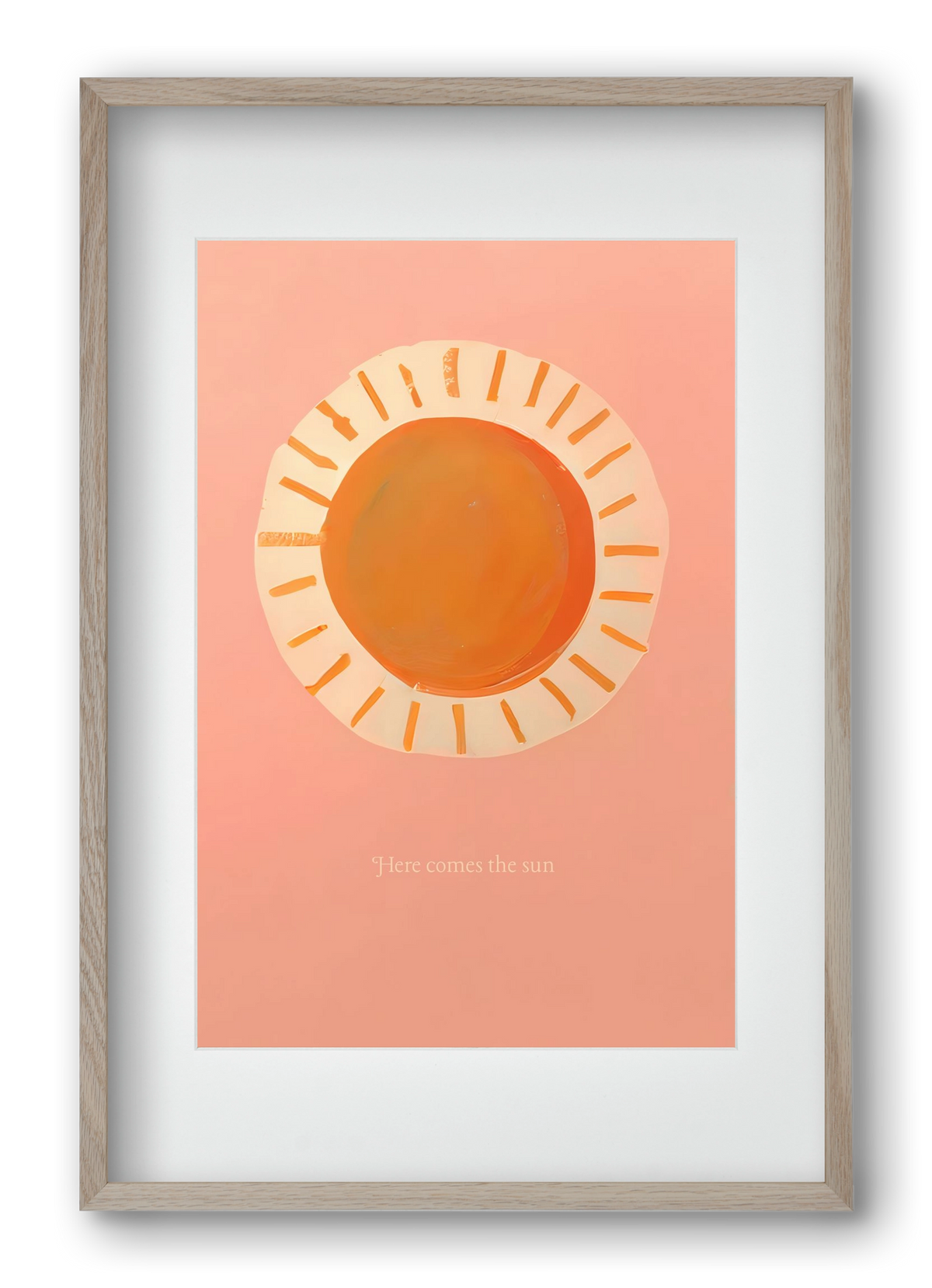 Here comes the sun, 40x60 cm (30x45 cm), Tölgy keret, paszpartuval