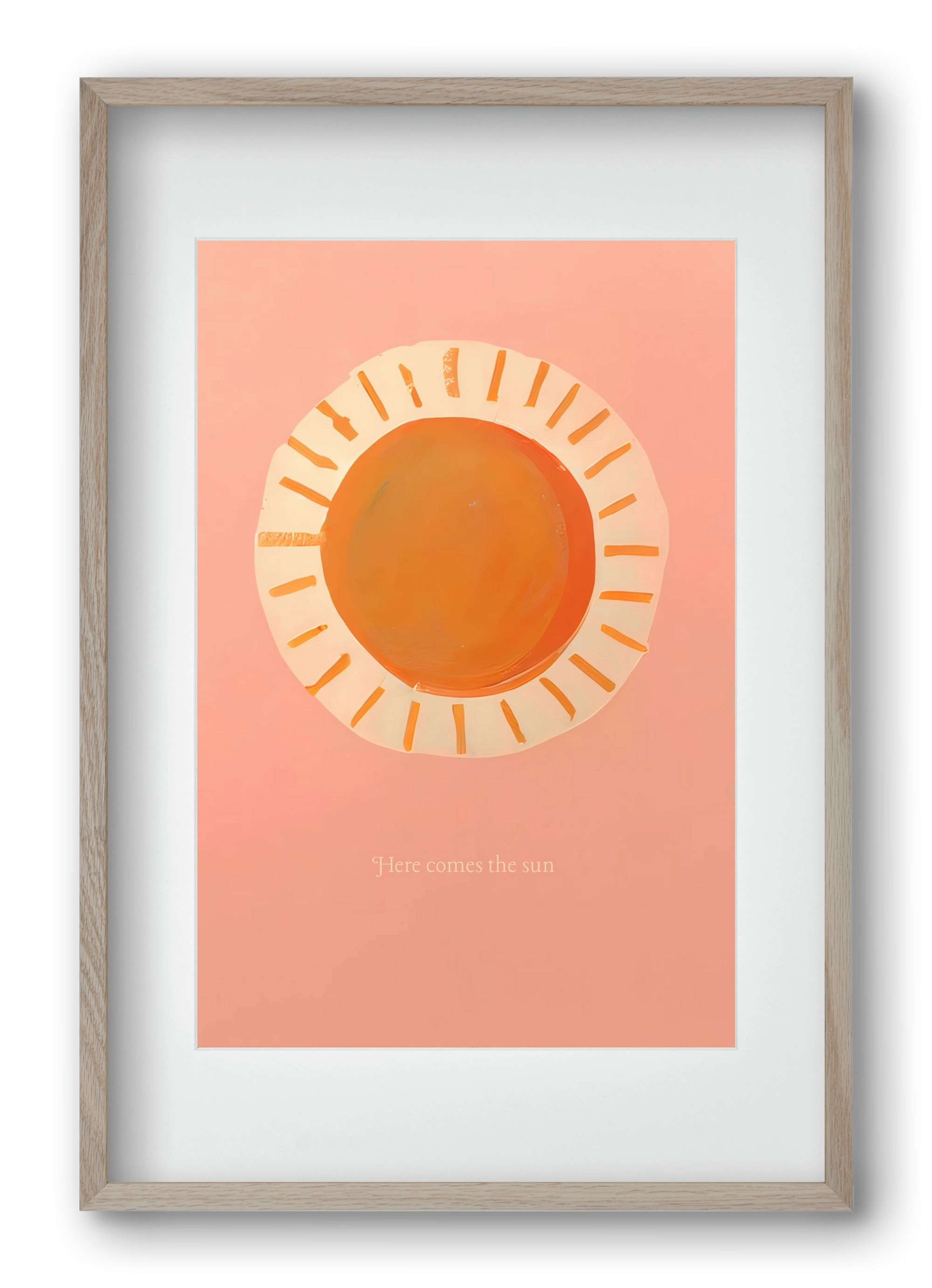 Here comes the sun, 40x60 cm (30x45 cm), Tölgy keret, paszpartuval