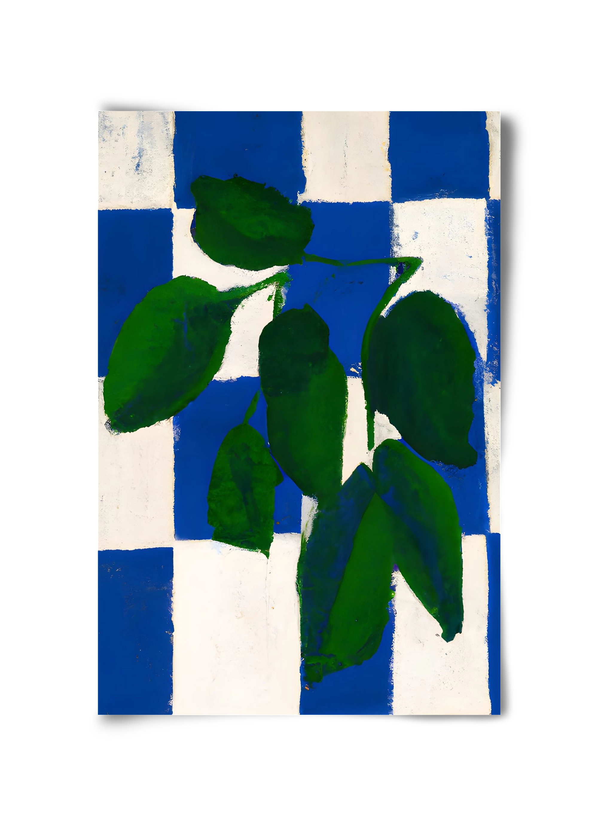 Checkered greenery, 30x45 cm, Keret nélkül