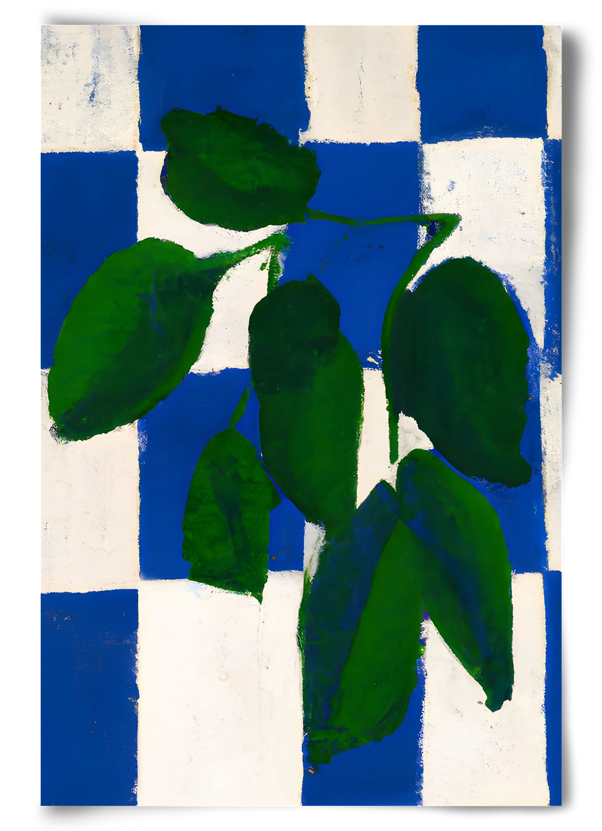 Checkered greenery, 60x90 cm, Keret nélkül