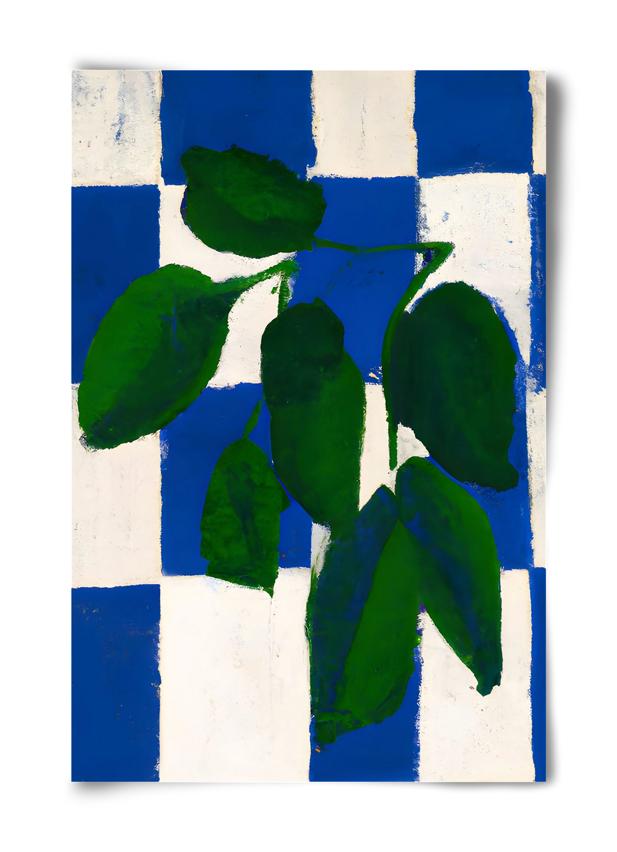 Checkered greenery, 40x60 cm, Keret nélkül