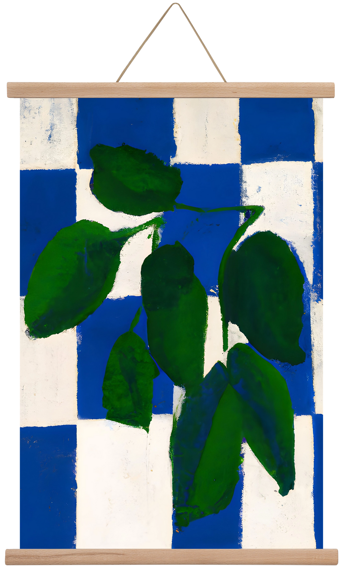 Checkered greenery, 40x60 cm (40x60 cm), Tölgy akasztó