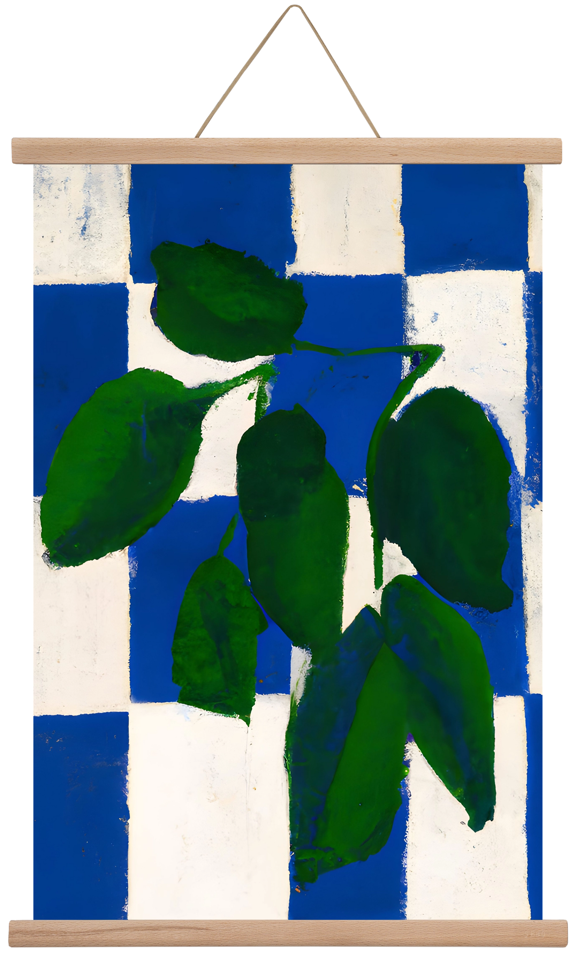 Checkered greenery, 40x60 cm (40x60 cm), Tölgy akasztó