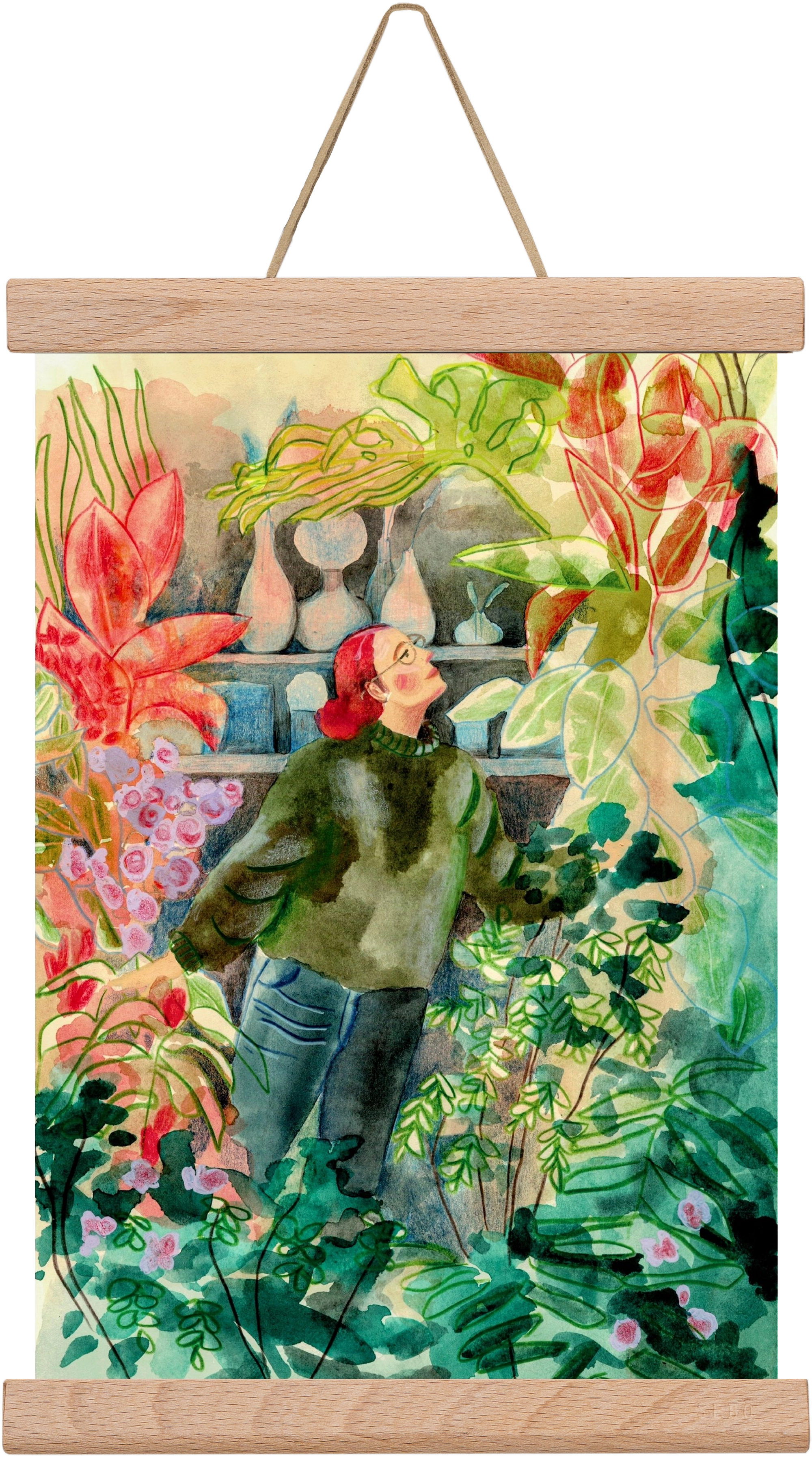 virágálom, 20x30 cm (20x30 cm), Tölgy akasztó