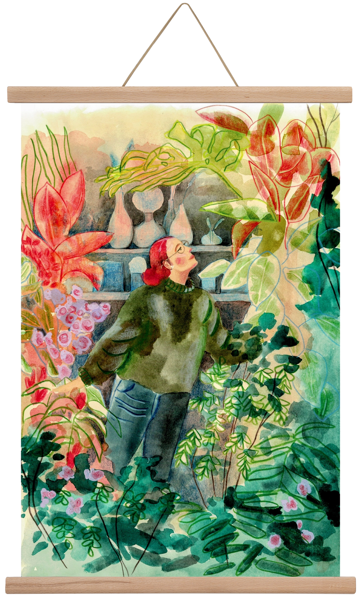 virágálom, 40x60 cm (40x60 cm), Tölgy akasztó