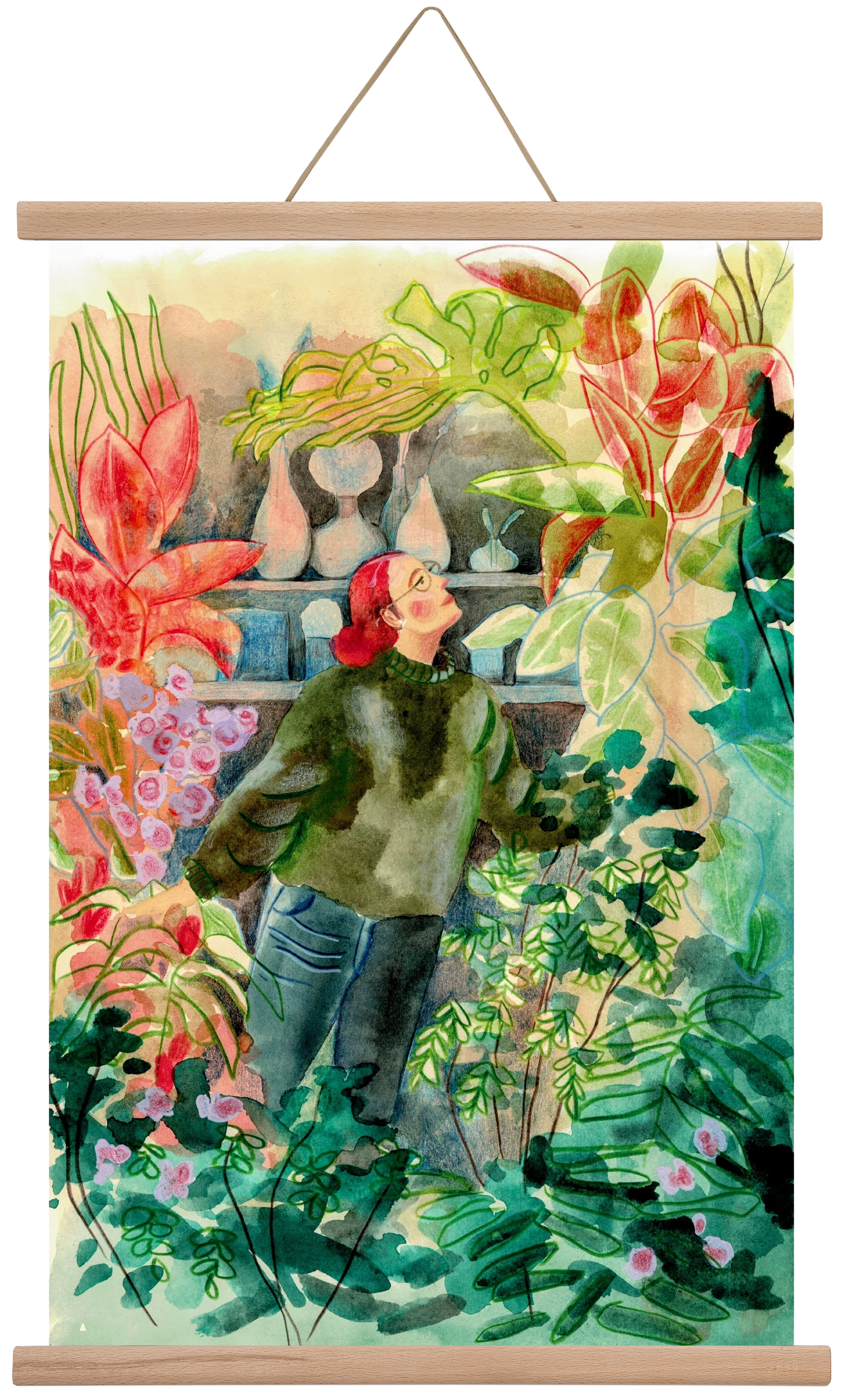 virágálom, 40x60 cm (40x60 cm), Tölgy akasztó