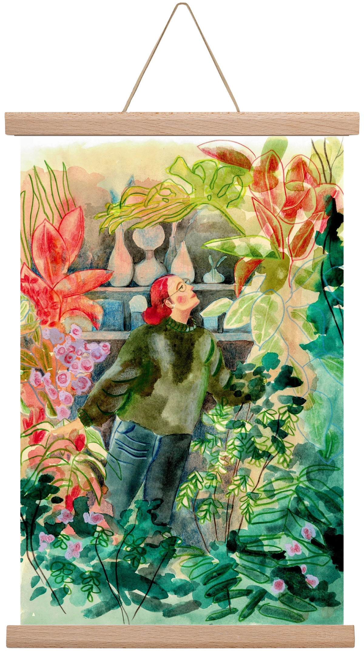 virágálom, 30x45 cm (30x45 cm), Tölgy akasztó