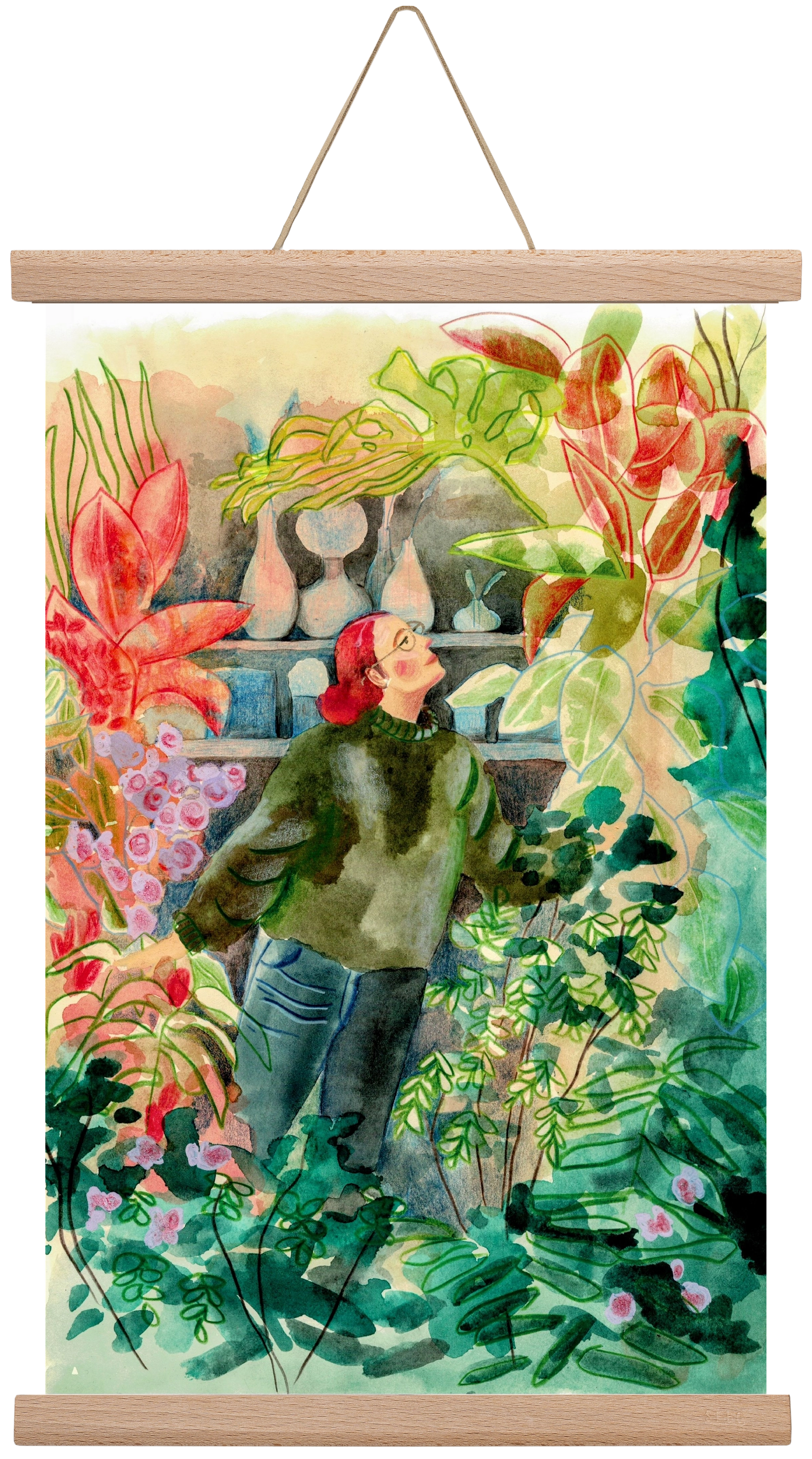 virágálom, 30x45 cm (30x45 cm), Tölgy akasztó