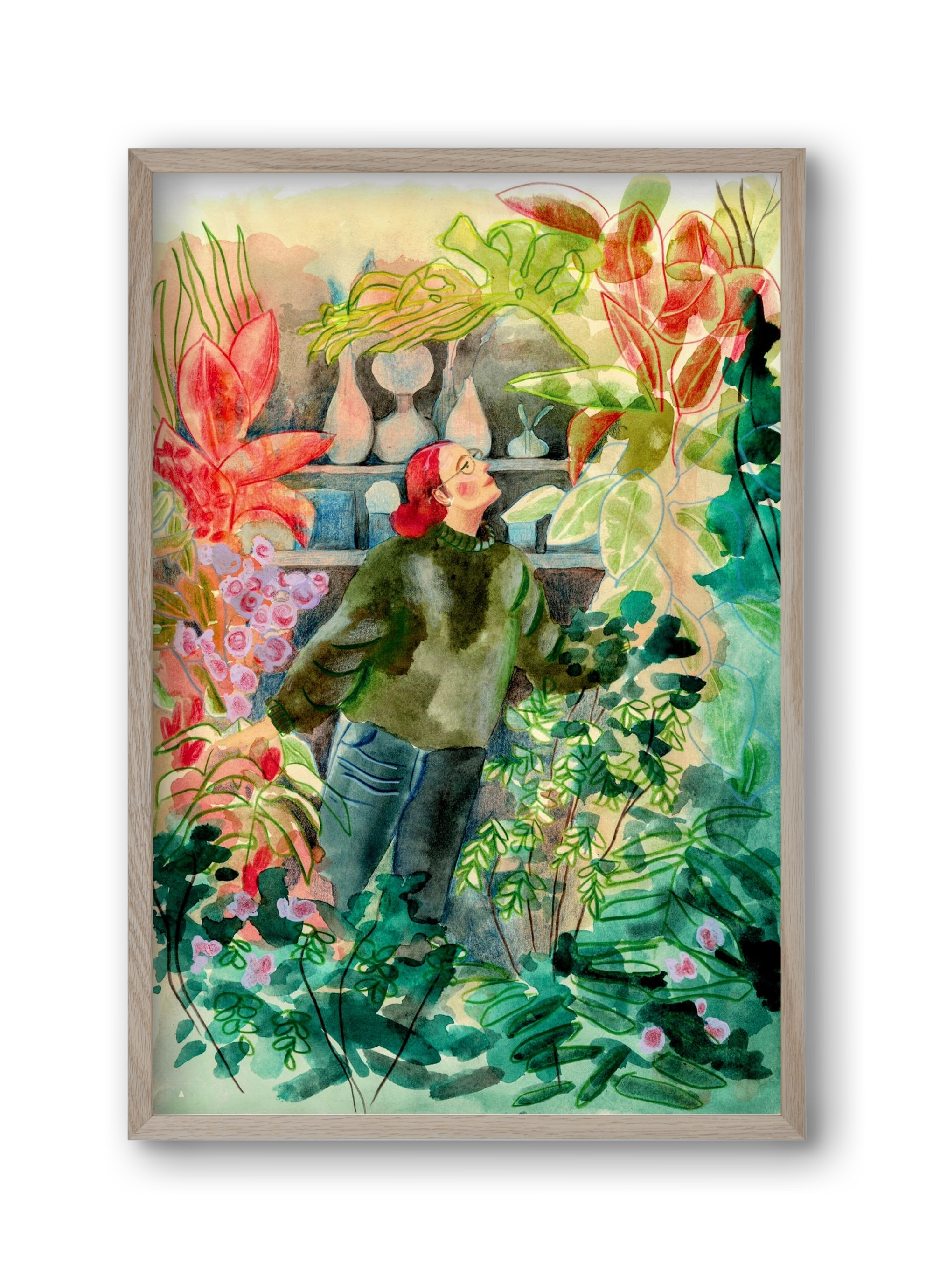 virágálom, 30x45 cm (30x45 cm), Tölgy keret