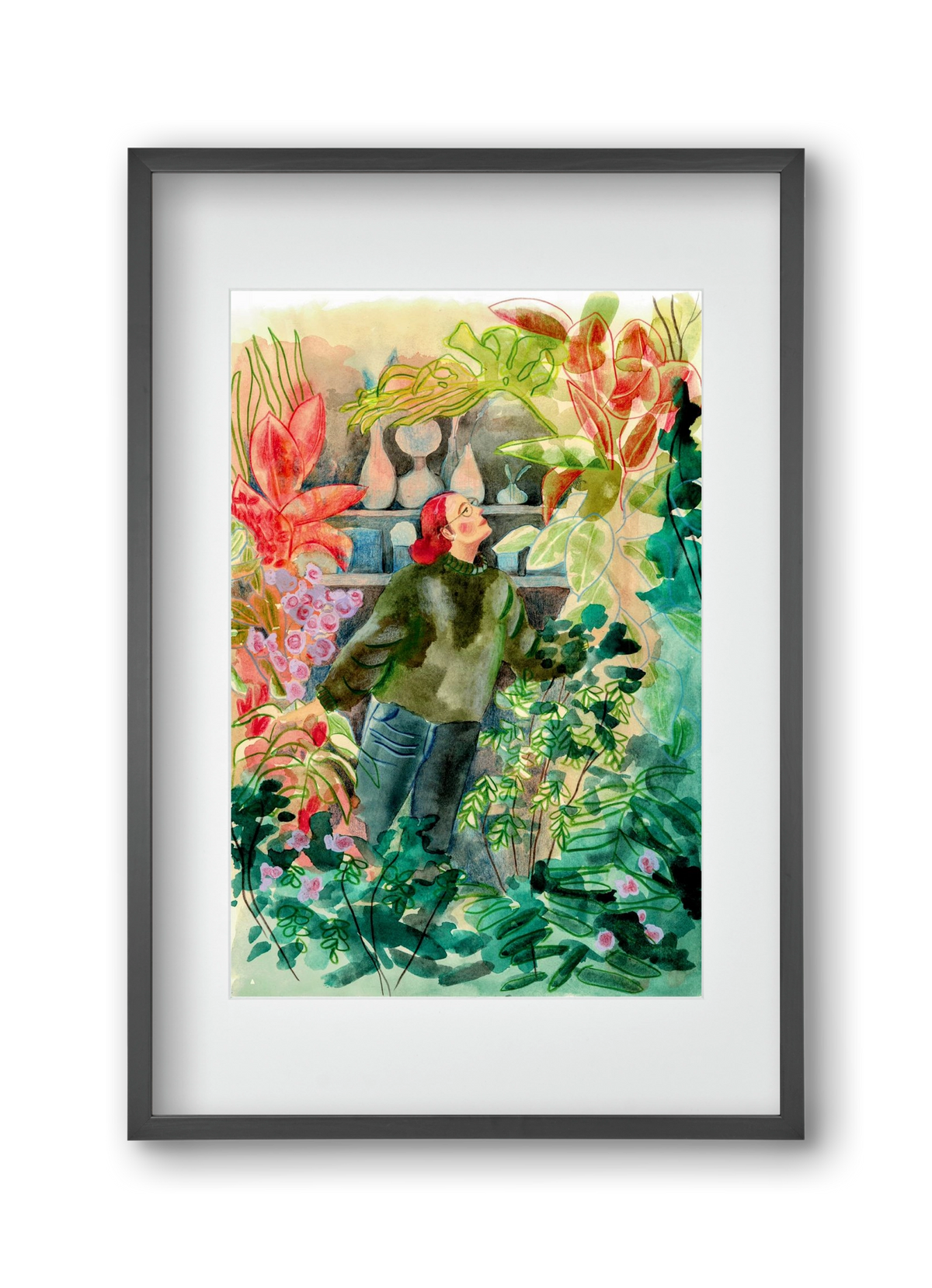 virágálom, 30x45 cm (20x30 cm), Fekete keret, paszpartuval