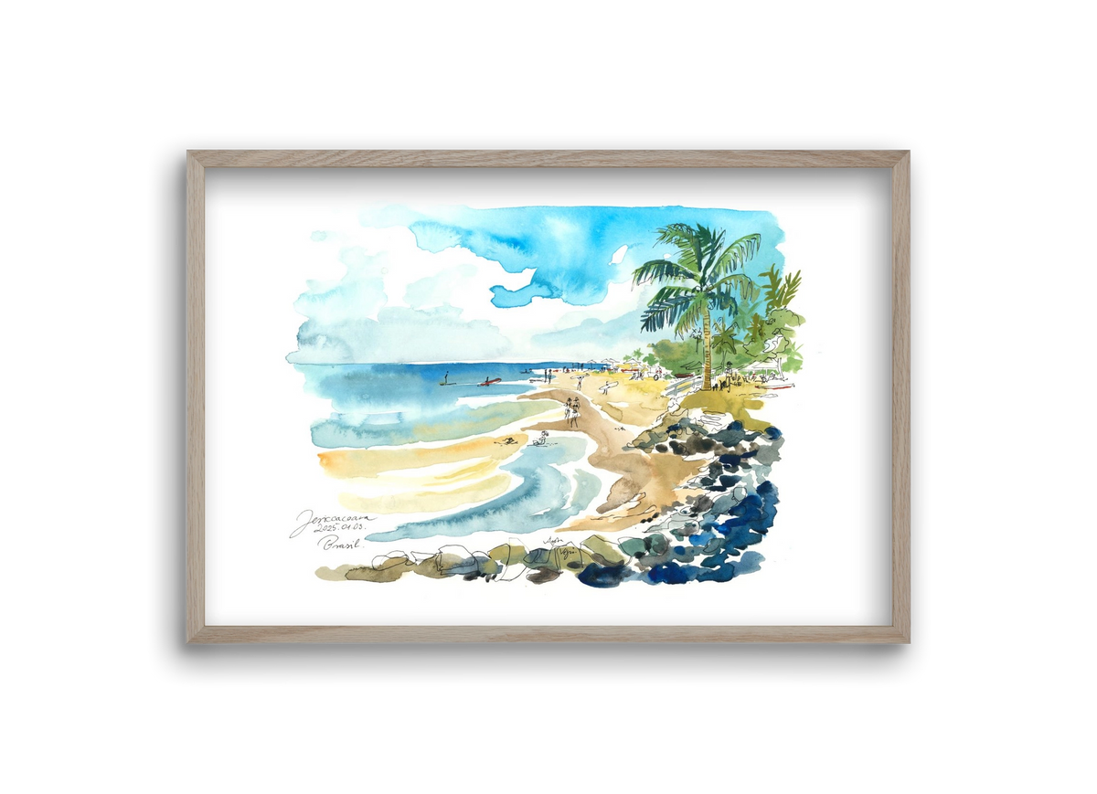 Jericoacoara, Brazil - 2025.01.03., 30x20 cm (30x20 cm), Tölgy keret